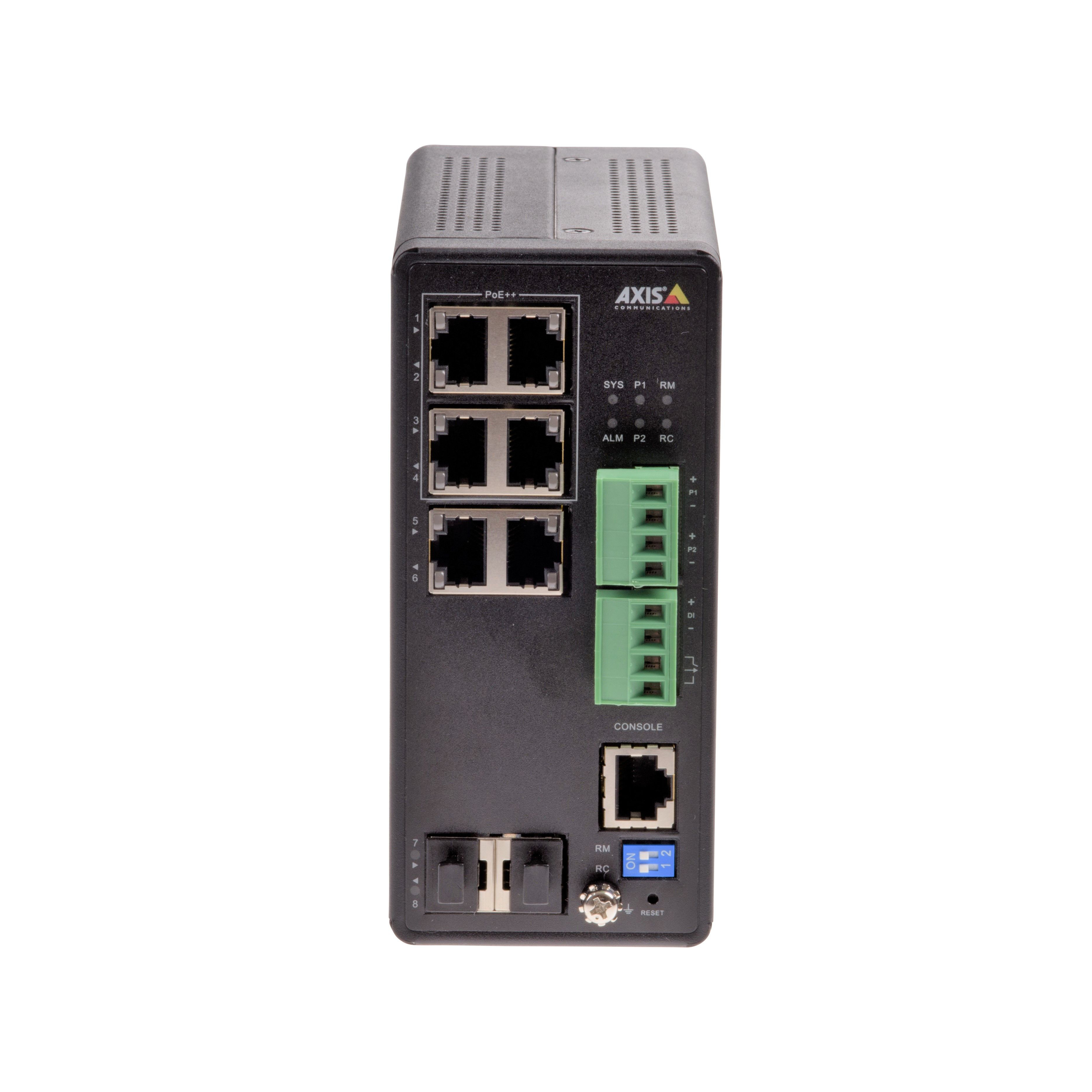 AXIS T8504-R Industrial PoE Switch - 2 x 10/100/1000Base-T, 2 x SFP Input Port(s) - 4 x 10/100/1000Base-T Output Port(s) - 240 W - Black