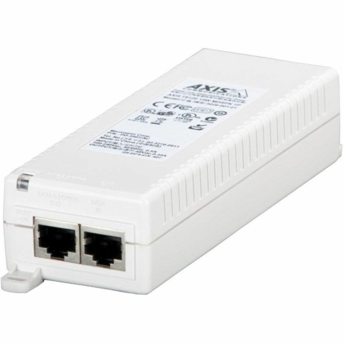 AXIS T8120 PoE Injector - 120 V AC, 230 V AC Input - 48 V DC Output - RJ-45 Input Port(s) - RJ-45 Output Port(s) - 15 W