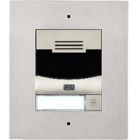 2N IP Solo Intercom Sub Station - Cable - Flush Mount for Home, Door Entry - Nickel