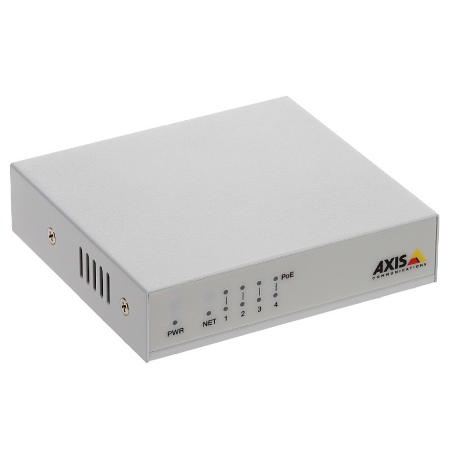 AXIS D8004 Unmanaged PoE Switch - 4 Ports - 2 Layer Supported - 62.50 W Power Consumption - 60 W PoE Budget - Twisted Pair - PoE Ports - Desktop - 3 Year Limited Warranty