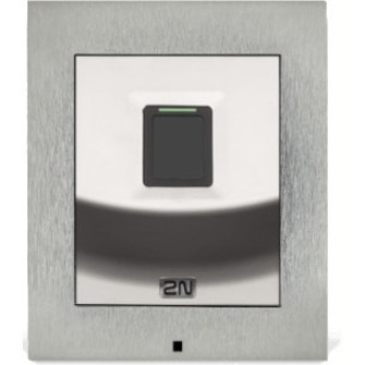2N Access Unit 2.0 Fingerprint Reader - False Fingerprint Detection, Rapid Fingerprint Reading, Water Resistant, Dust Resistant, Tamper Proof, Wiegand, RFID Card Reader, Flush Mount, Wall Mountable, Surface Mount - Indoor, Outdoor, Access Control, Door - Dust Resistant, Water Resistant, Tamper Proof, Weather Resistant - Black, Nickel