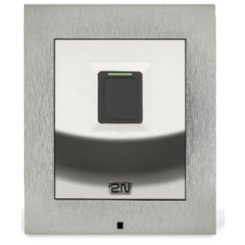 2N Access Unit 2.0 Fingerprint Reader - False Fingerprint Detection, Rapid Fingerprint Reading, Water Resistant, Dust Resistant, Tamper Proof, Wiegand, RFID Card Reader, Flush Mount, Wall Mountable, Surface Mount - Indoor, Outdoor, Access Control, Door - Dust Resistant, Water Resistant, Tamper Proof, Weather Resistant - Black, Nickel
