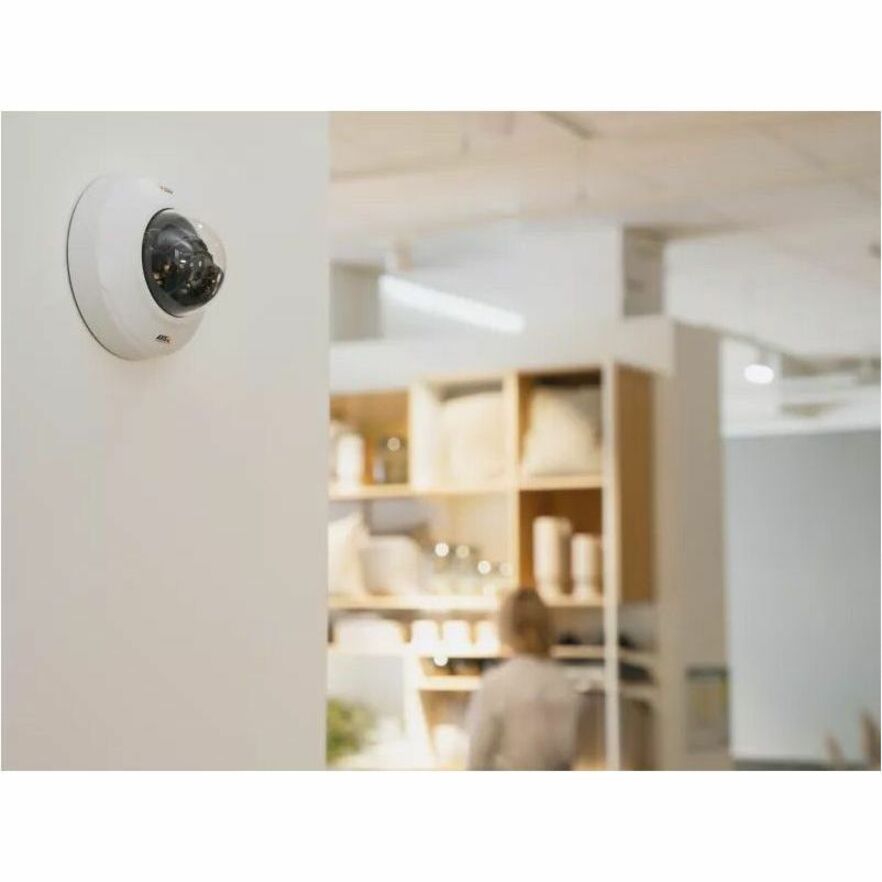 AXIS M4216-V 4 Megapixel Indoor Network Camera - Color - Dome - White - H.265 (MPEG-H Part 2/HEVC) Main Profile, H.264H (MPEG-4 Part 10/AVC), H.264M (MPEG-4 Part 10/AVC), MJPEG, H.264H, H.264M, H.265, Zipstream, H.265 (MPEG-H Part 2/HEVC) High Profile - 2304 x 1728 - 3 mm- 6 mm Varifocal Lens - 2x Optical - 60 fps - RGB CMOS - Fast Ethernet - HDMI - IK08 - IP42 - Water Resistant, Dust Resistant, Impact Resistant - Audio Support