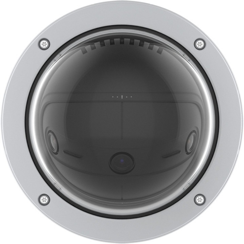 AXIS Panoramic P3818-PVE 13 Megapixel Outdoor 4K Network Camera - Color - Dome - White - TAA Compliant - H.264 (MPEG-4 Part 10/AVC), H.265 (MPEG-H Part 2/HEVC), Motion JPEG, H.265, H.264, Zipstream - 5120 x 2560 - 3.20 mm Fixed Lens - 30 fps - RGB CMOS - Junction Box Mount, Wall Mount, Ceiling Mount, Recessed Mount, Pendant Mount, Pole Mount - IK10 - IP66, IP67 - Impact Resistant, Vandal Resistant