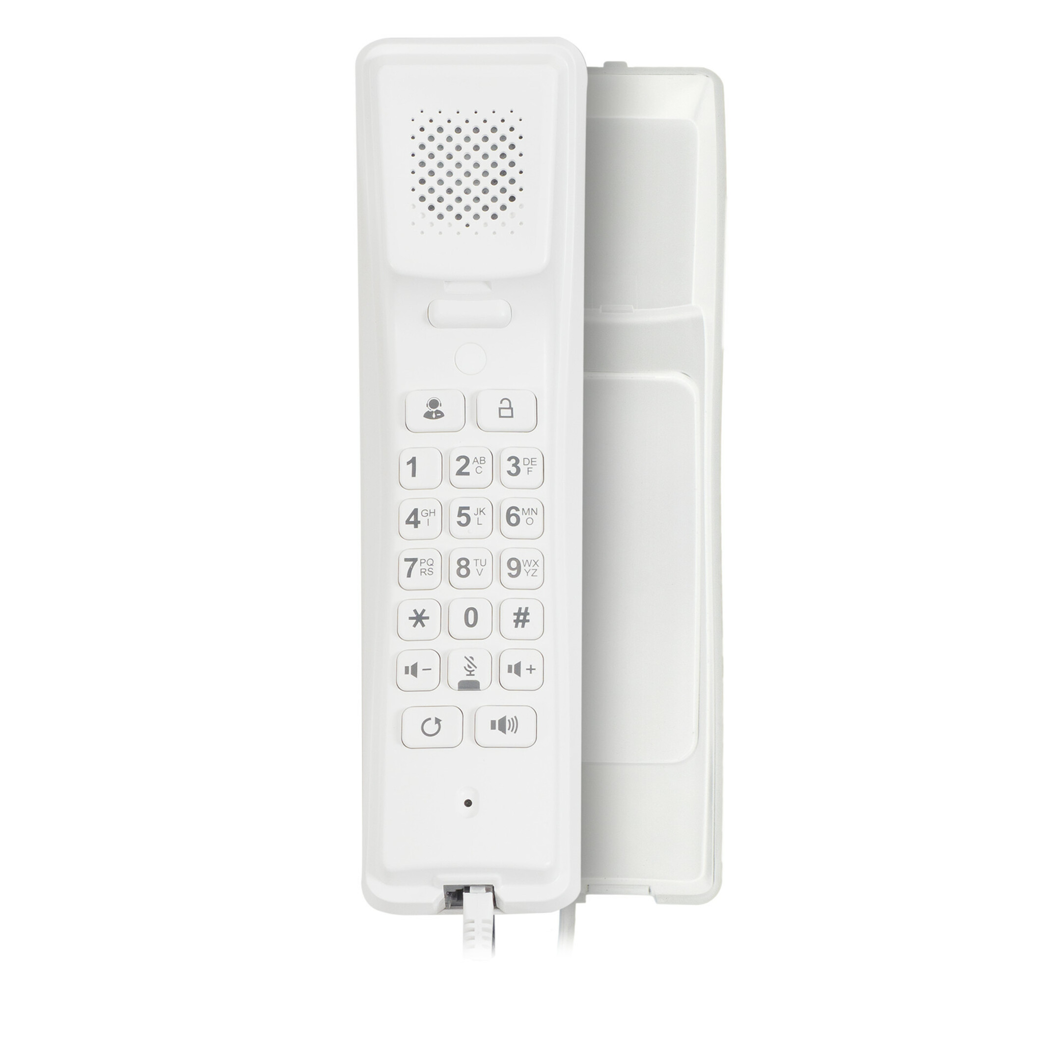 2N IP Handset - Cable - Desktop, Wall Mount for Door - White