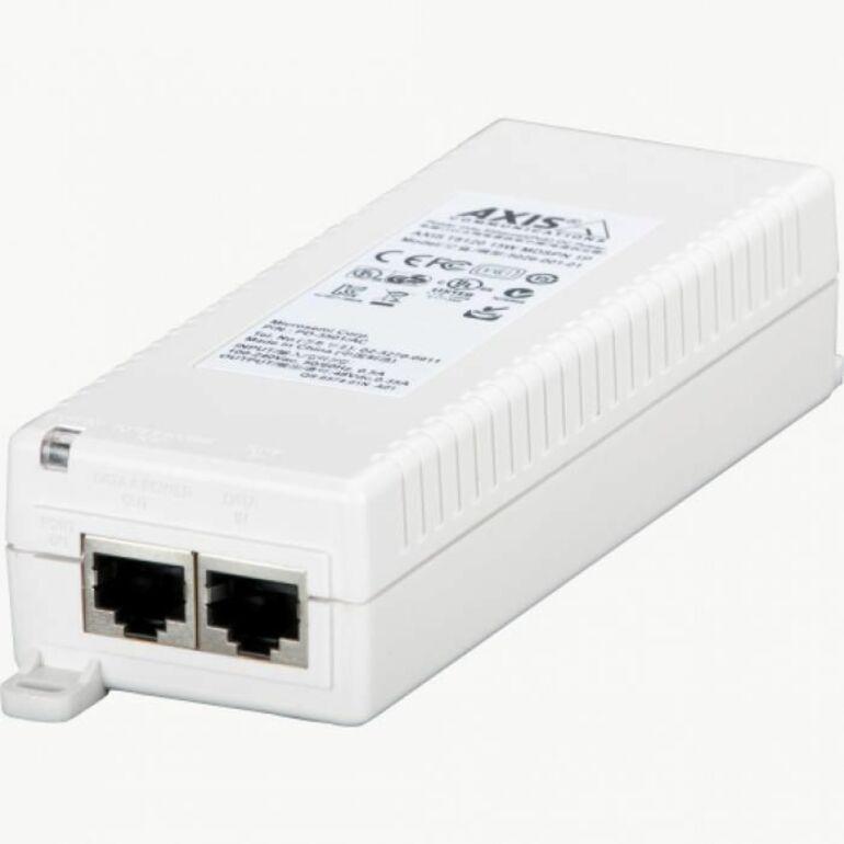 AXIS T8120 Midspan 15 W 1-port - 120 V AC, 230 V AC Input - 48 V DC Output - 1 x 10/100/1000Base-T Input Port(s) - 1 x 10/100/1000Base-T Output Port(s) - 15 W