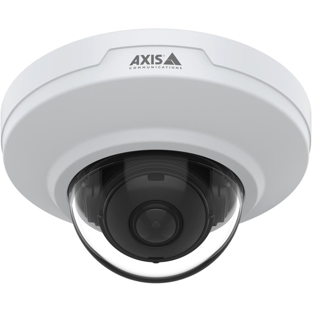 AXIS M3086-V 4 Megapixel Indoor Network Camera - Color - Mini Dome - White - TAA Compliant - H.264, H.265, Zipstream, H.264H, H.264M, H.264 (MPEG-4 Part 10/AVC), H.265 (MPEG-H Part 2/HEVC) - 2688 x 1512 - 2.40 mm Fixed Lens - 30 fps - RGB CMOS - HDMI - Ceiling Mount, Wall Mount - IK08 - IP42 - Water Resistant, Dust Resistant, Impact Resistant, Vandal Resistant