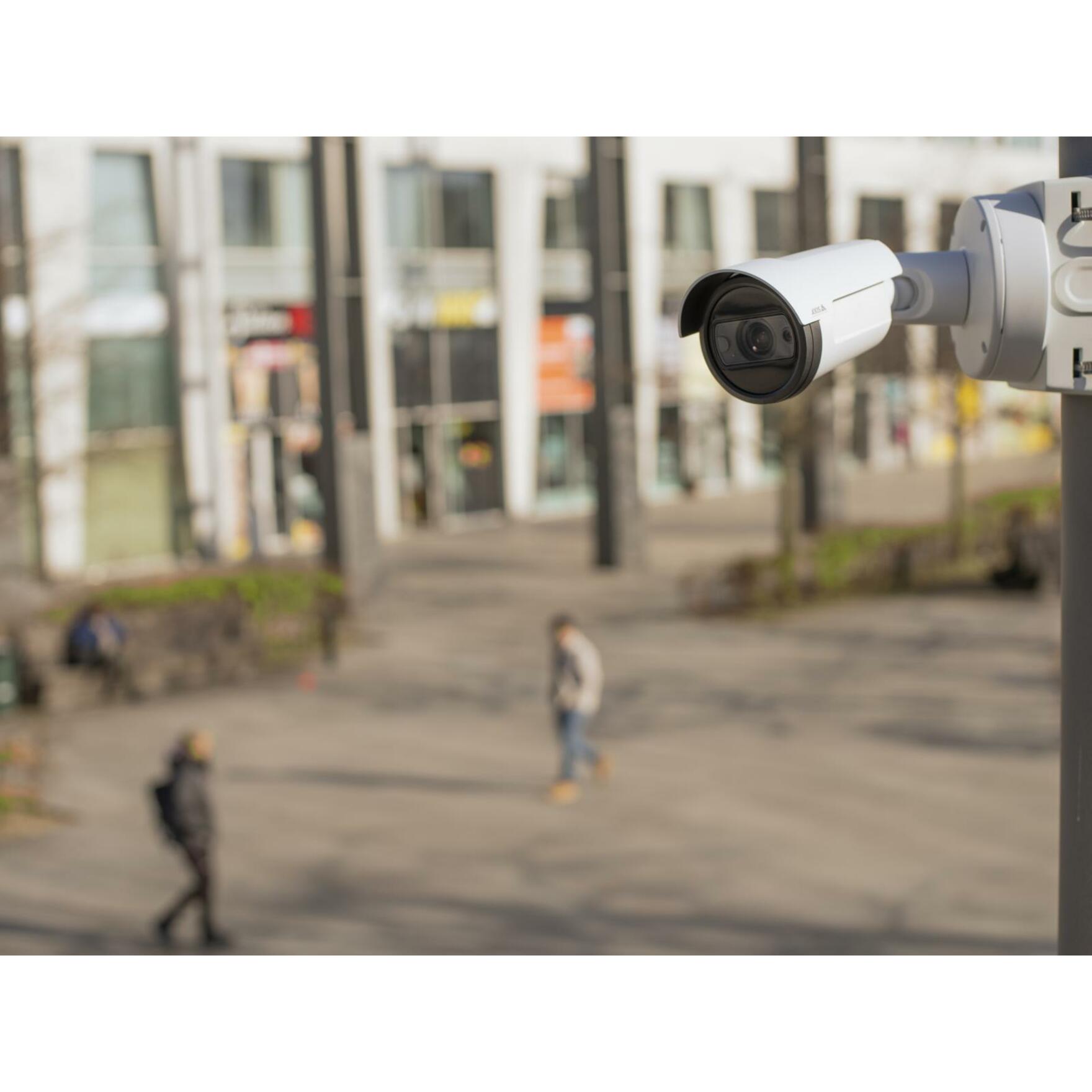 AXIS P1465-LE 2 Megapixel Outdoor Full HD Network Camera - Color - Bullet - White - TAA Compliant - 131.23 ft Infrared Night Vision - MJPEG, H.265 (MPEG-H Part 2/HEVC) - 1920 x 1080 - 3 mm- 9 mm Varifocal Lens - 30 fps - CMOS - IK10 - IP66, IP67 - Weather Resistant, Dust Resistant, Rain Resistant, Snow Resistant, Impact Resistant