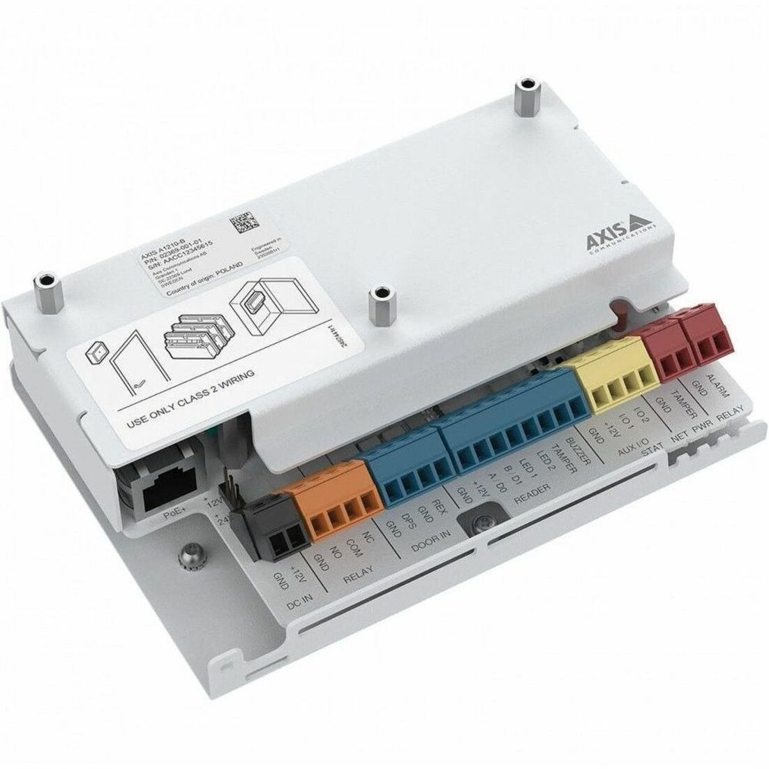 AXIS A1210-B Network Door Controller - DIN Rail Mountable, Cabinet Mount for Door - Aluminum
