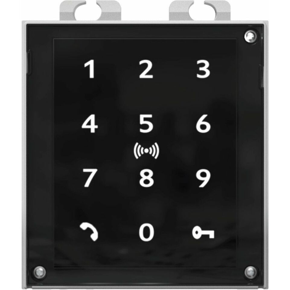 2N Touch Keypad & RFID Reader 125 kHz, 13.56 MHz, NFC - Building, Access Control System, Intercom - Radio-frequency Identification (RFID), Key Code, Proximity - 125 kHzOperating Frequency