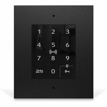 2N Card Reader/Keypad Access Device - Nickel, Black Residential - Proximity, Key Code, Radio-frequency Identification (RFID) - 30 ft Operating Range - Fast Ethernet - Bluetooth - Network (RJ-45) - 12 V DC