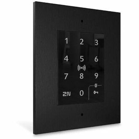 2N Card Reader/Keypad Access Device - Nickel, Black Residential - Proximity, Key Code, Radio-frequency Identification (RFID) - 30 ft Operating Range - Fast Ethernet - Bluetooth - Network (RJ-45) - 12 V DC