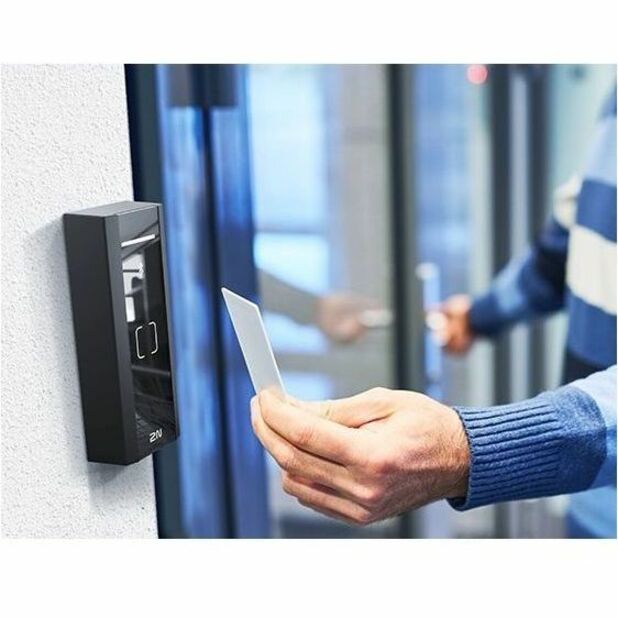 2N Access Unit M Slim Access Control Reader - Door - Radio-frequency Identification (RFID), Proximity - 125 kHzOperating Frequency - Fast Ethernet - Network (RJ-45) - 12 V DC