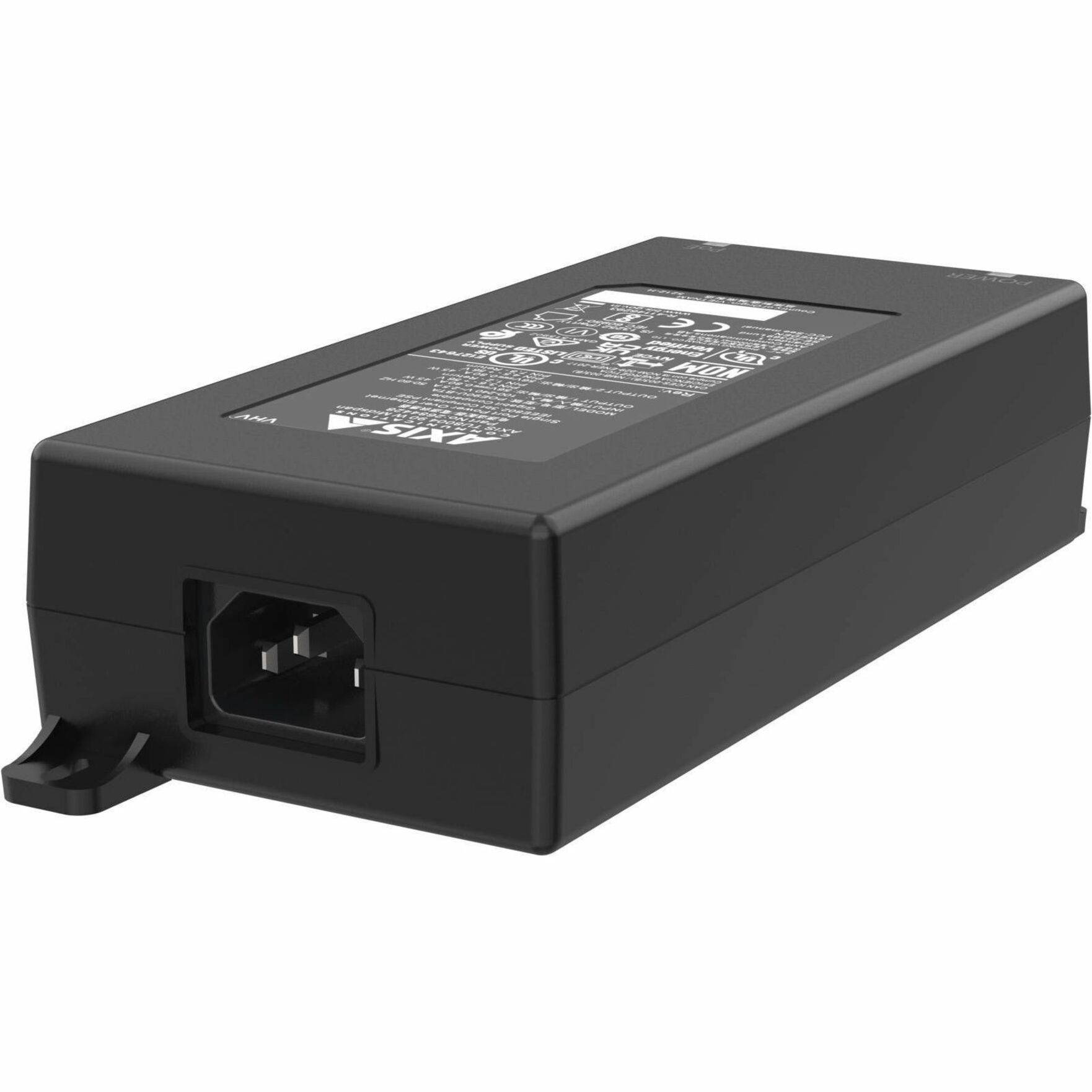 AXIS TU8004 PoE Injector - 120 V AC, 230 V AC Input - 57 V DC Output - 1 x RJ-45 Input Port(s) - 1 x RJ-45 Output Port(s) - 90 W - Black