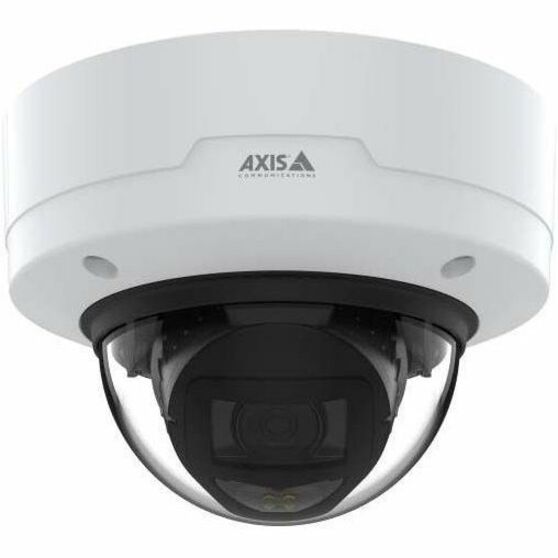 AXIS P3267-LVE 5 Megapixel Outdoor Network Camera - Color - Dome - White - 131.23 ft Infrared Night Vision - H.264M (MPEG-4 Part 10/AVC), H.264H (MPEG-4 Part 10/AVC), Motion JPEG, H.264B (MPEG-4 Part 10/AVC), H.265 (MPEG-H Part 2/HEVC) Main Profile, H.264, H.265 - 2592 x 1944 - 3 mm- 8 mm Varifocal Lens - 2.7x Optical - 30 fps - RGB CMOS - Fast Ethernet - Bracket Mount, Junction Box Mount, Wall Mount, Ceiling Mount - IK10 - IP66