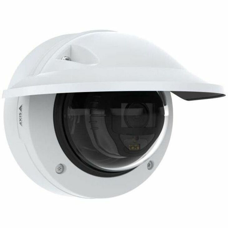 AXIS P3267-LVE 5 Megapixel Outdoor Network Camera - Color - Dome - White - 131.23 ft Infrared Night Vision - H.264M (MPEG-4 Part 10/AVC), H.264H (MPEG-4 Part 10/AVC), Motion JPEG, H.264B (MPEG-4 Part 10/AVC), H.265 (MPEG-H Part 2/HEVC) Main Profile, H.264, H.265 - 2592 x 1944 - 3 mm- 8 mm Varifocal Lens - 2.7x Optical - 30 fps - RGB CMOS - Fast Ethernet - Bracket Mount, Junction Box Mount, Wall Mount, Ceiling Mount - IK10 - IP66