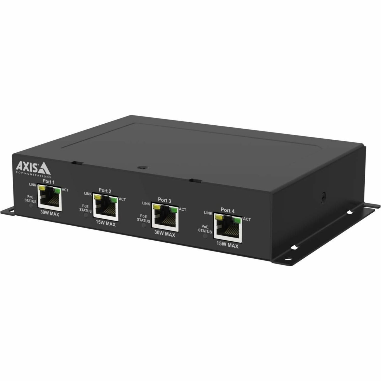 AXIS TU8011 PoE Extender 4-port - 1 x RJ-45 Input Port(s) - 4 x RJ-45 Output Port(s) - 60 W - Black