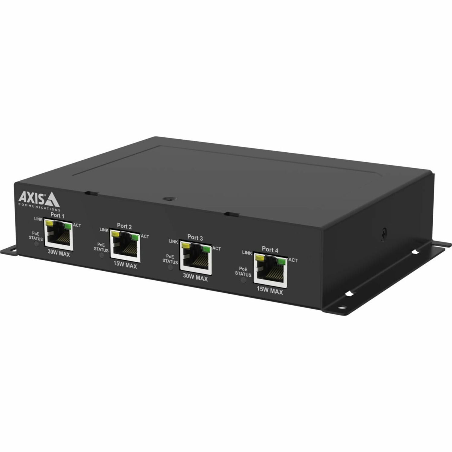AXIS TU8011 PoE Extender 4-port - 1 x RJ-45 Input Port(s) - 4 x RJ-45 Output Port(s) - 60 W - Black