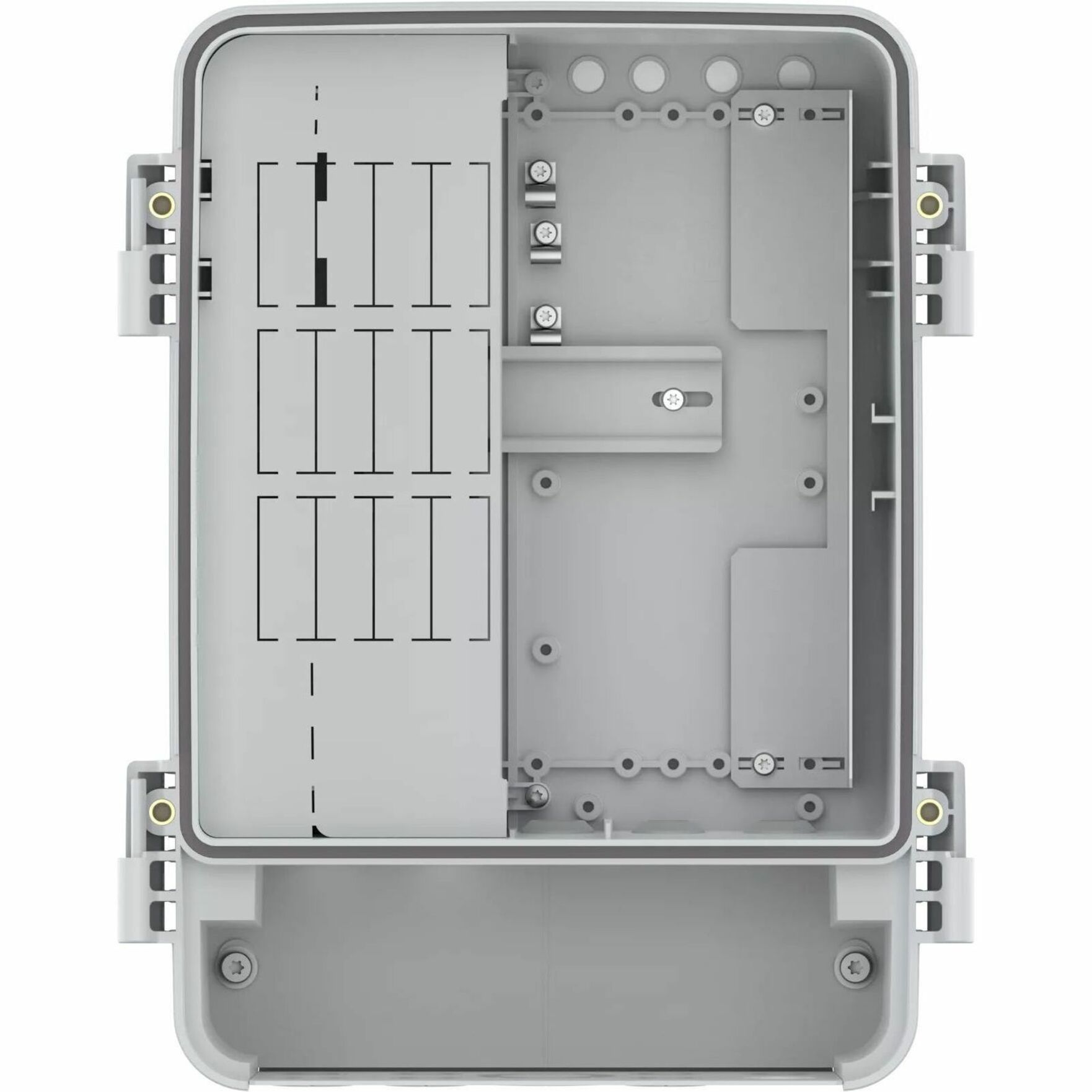 AXIS TQ1817-VE Mounting Box for Power Supply, Media Converter - White - TAA Compliant - Polycarbonate, Stainless Steel