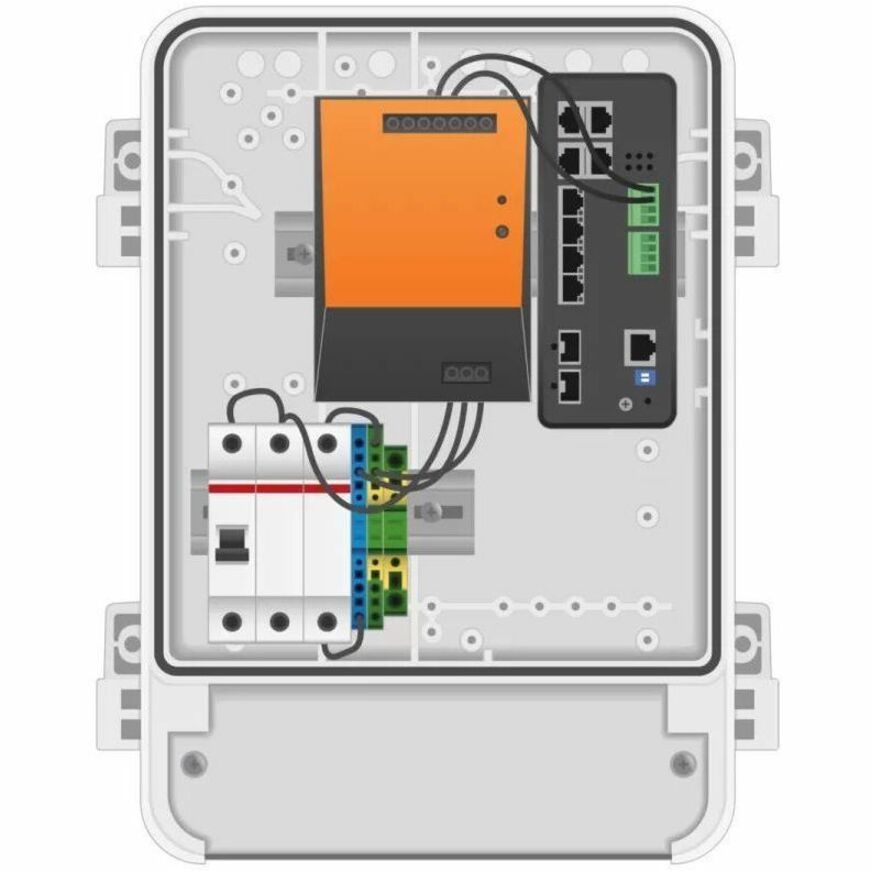 AXIS TQ1817-VE Mounting Box for Power Supply, Media Converter - White - TAA Compliant - Polycarbonate, Stainless Steel