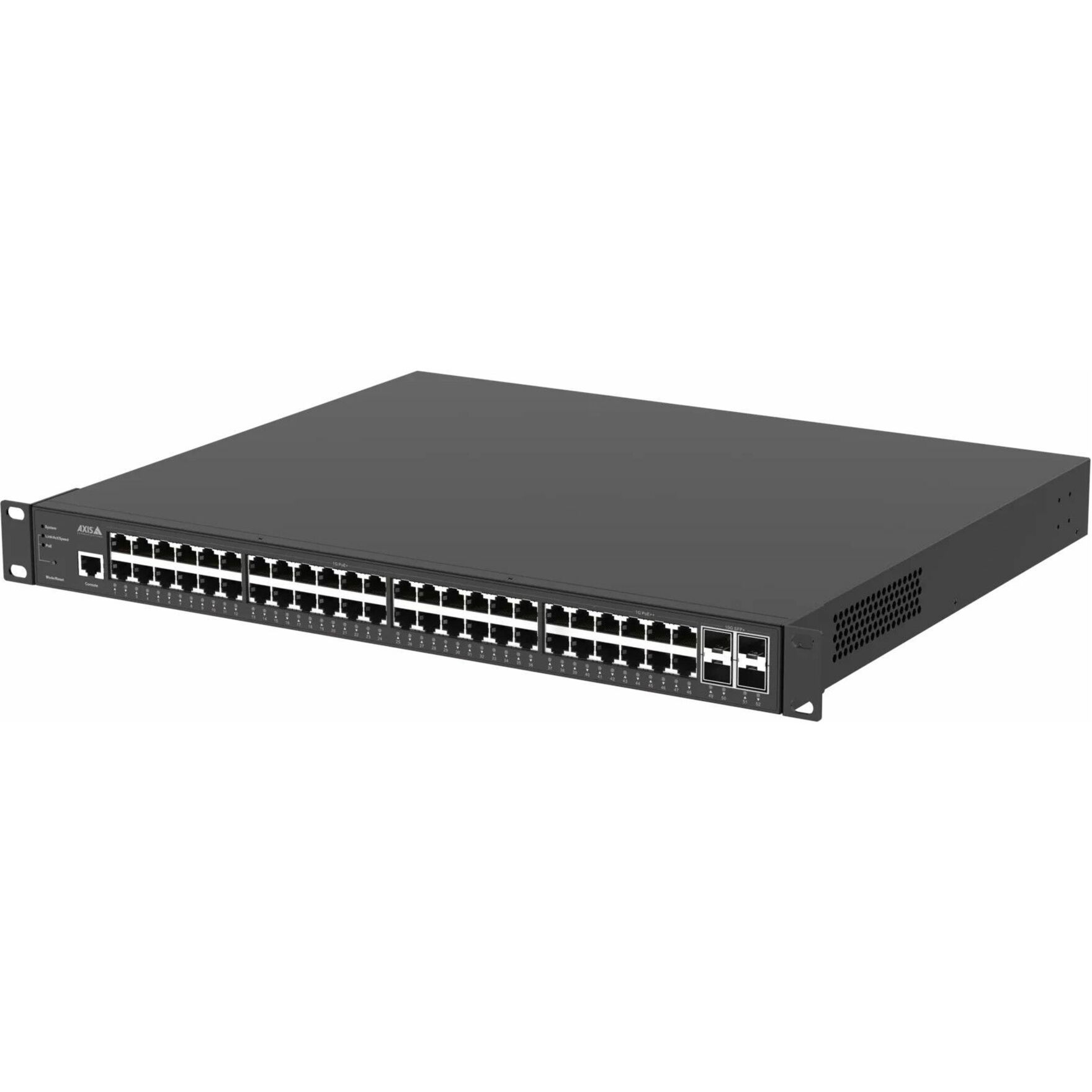 AXIS D8248 Managed PoE++ Switch - 48 Ports - Manageable - Gigabit Ethernet, 10 Gigabit Ethernet - 10/100/1000Base-T, 10GBase-X - 3 Layer Supported - 740 W PoE Budget - Twisted Pair, Optical Fiber - PoE Ports - Black - 1U - Rack-mountable - 5 Year Limited Warranty - TAA Compliant