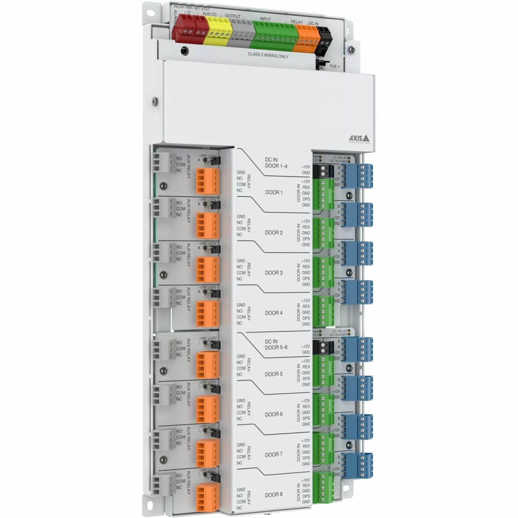 AXIS A1810-B Network Door Controller - White - QR Code, Key Code, Vehicle License Plate - 250000 User(s) - 8 Door(s) - Gigabit Ethernet - Bluetooth - Network (RJ-45) - Wiegand - 12 V DC - TAA Compliant