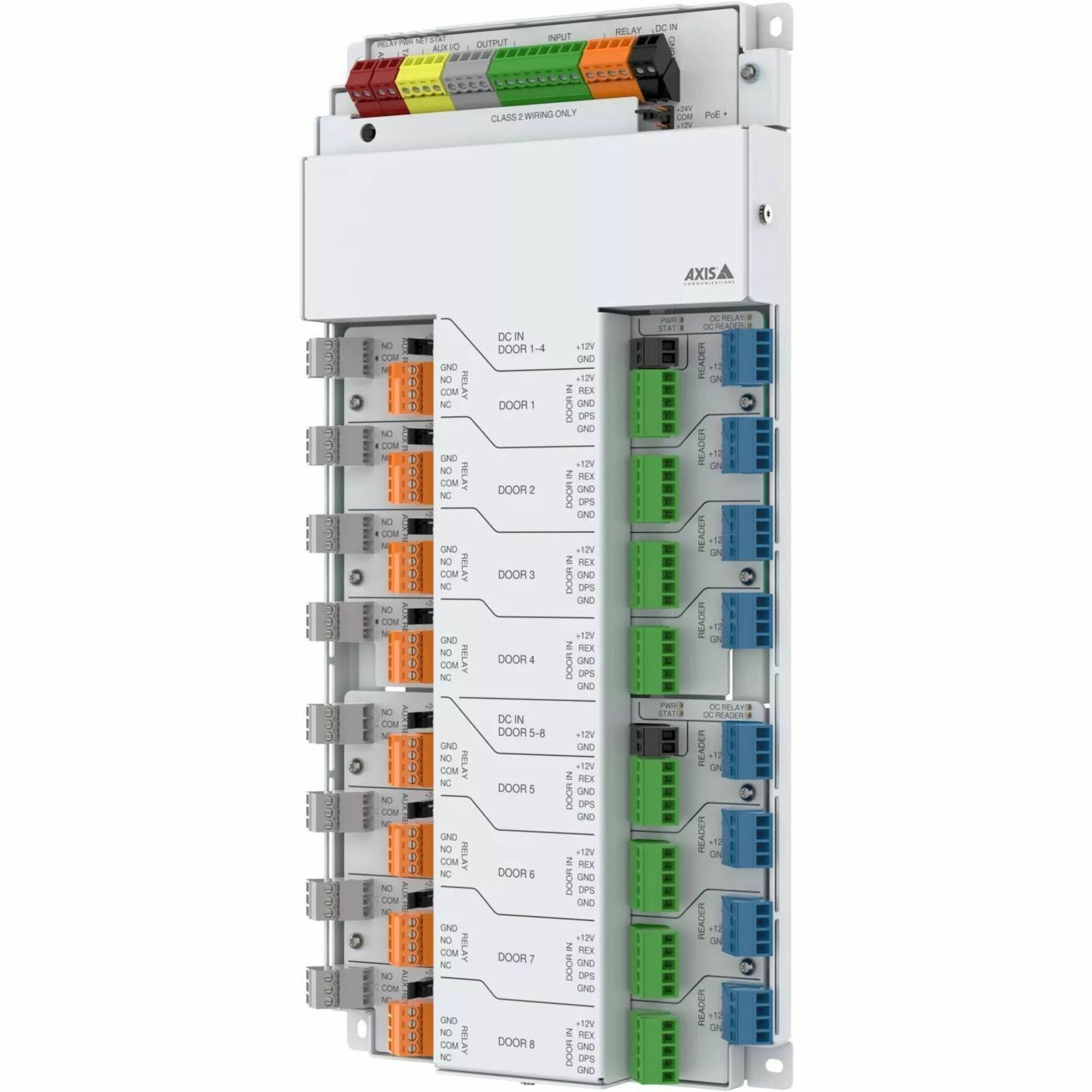 AXIS A1810-B Network Door Controller - White - QR Code, Key Code, Vehicle License Plate - 250000 User(s) - 8 Door(s) - Gigabit Ethernet - Bluetooth - Network (RJ-45) - Wiegand - 12 V DC - TAA Compliant