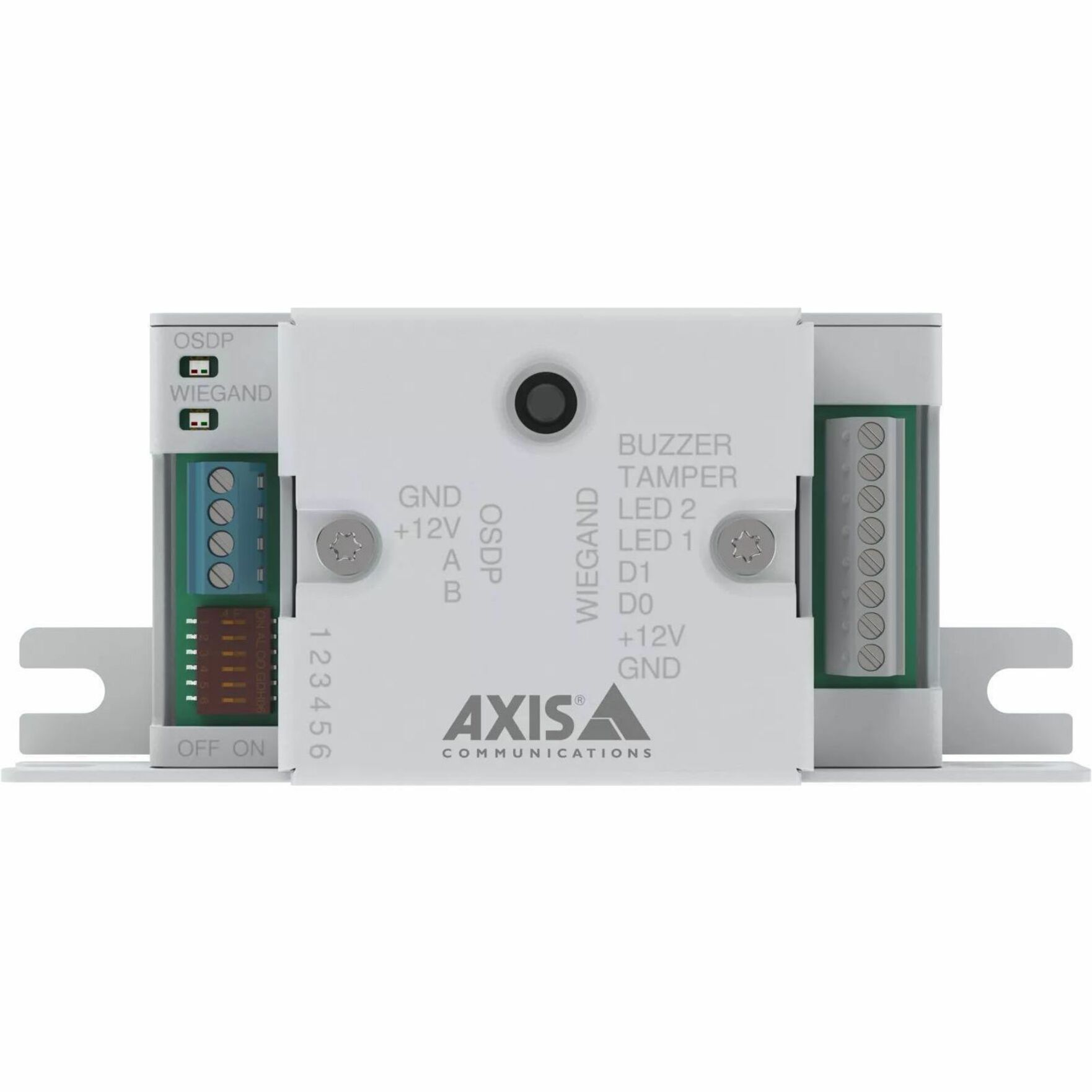 AXIS TA1101-B Wiegand to OSDP Converter - Compact, Tamper Resistant, Brominated Flame Retardant (BFR) Free, Chlorinated Flame Retardant (CFR) Free - Door, Security - Tamper Resistant - Steel - White - TAA Compliant