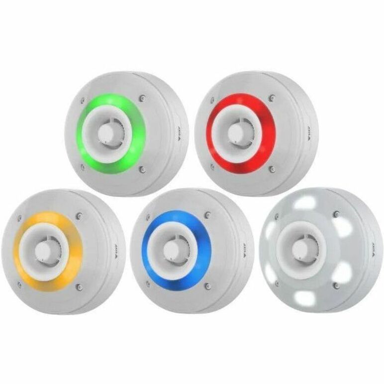 AXIS D4100-VE Mk II Network Strobe Siren - Wired - 110 dB - Audible, Visual - Gang Box Mount, Wall Mountable, Ceiling Mountable, Pendant Mount, Pole Mountable - White - TAA Compliant
