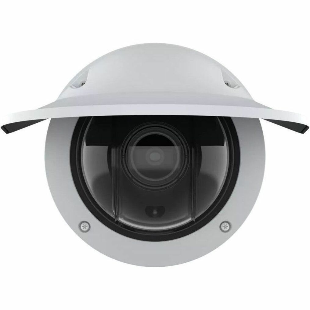 AXIS Q3546-LVE 4 Megapixel Outdoor Network Camera - Color - Dome - White - TAA Compliant - Infrared Night Vision - H.264B (MPEG-4 Part 10/AVC), H.264H (MPEG-4 Part 10/AVC), H.264M (MPEG-4 Part 10/AVC), AVI, Motion JPEG, Zipstream, H.264, H.265 - 2688 x 1512 - 13 mm- 51 mm Varifocal Lens - 3.8x Optical - 120 fps - RGB CMOS - Gigabit Ethernet - Bracket Mount - IK10 - IP66, IP6K9K - Vandal Resistant, Impact Resistant - Audio Support