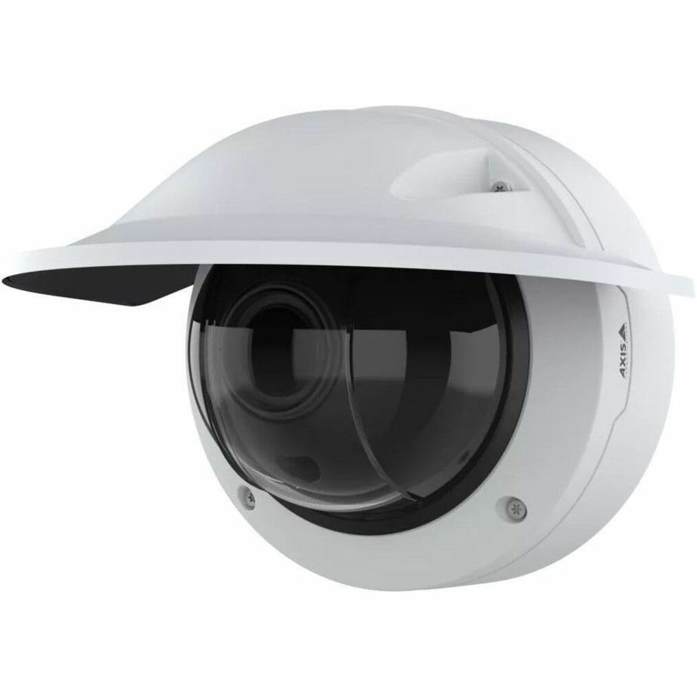 AXIS Q3546-LVE 4 Megapixel Outdoor Network Camera - Color - Dome - White - TAA Compliant - Infrared Night Vision - H.264B (MPEG-4 Part 10/AVC), H.264H (MPEG-4 Part 10/AVC), H.264M (MPEG-4 Part 10/AVC), AVI, Motion JPEG, Zipstream, H.264, H.265 - 2688 x 1512 - 13 mm- 51 mm Varifocal Lens - 3.8x Optical - 120 fps - RGB CMOS - Gigabit Ethernet - Bracket Mount - IK10 - IP66, IP6K9K - Vandal Resistant, Impact Resistant - Audio Support