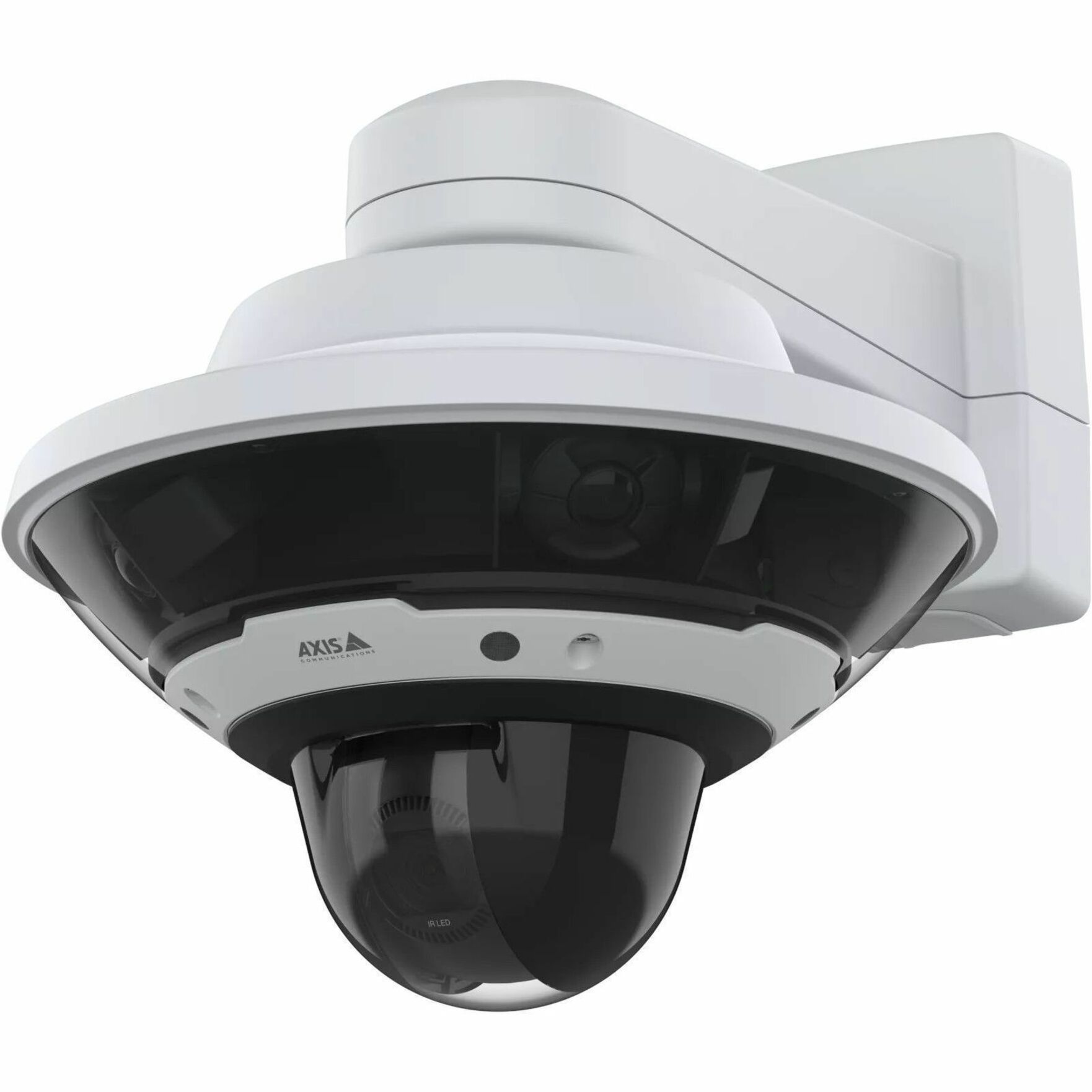 AXIS Q6300-E 5 Megapixel Indoor/Outdoor Network Camera - Color - Dome - White - TAA Compliant - Infrared - H.264B (MPEG-4 Part 10/AVC), H.264M (MPEG-4 Part 10/AVC), H.264H (MPEG-4 Part 10/AVC), H.265 (MPEG-H Part 2/HEVC), Motion JPEG, Zipstream, H.265, H.264 - 2592 x 1944 - 3.70 mm Fixed Lens - 30 fps - RGB CMOS - Gigabit Ethernet - IK10 - IP66 - Audio Support