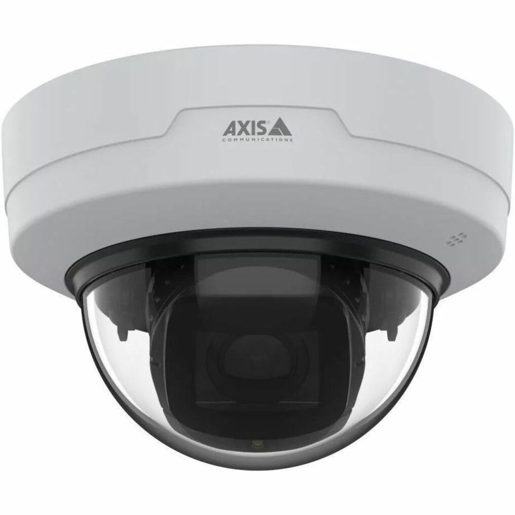 AXIS M4227-LVE 5 Megapixel Outdoor Network Camera - Color - Dome - White - TAA Compliant - 66 ft Infrared Night Vision - H.264B (MPEG-4 Part 10/AVC), H.264M (MPEG-4 Part 10/AVC), H.264H (MPEG-4 Part 10/AVC), H.265 (MPEG-H Part 2/HEVC), Motion JPEG, Zipstream, H.265, H.264 - 2688 x 1512 - 3.20 mm- 7.20 mm Varifocal Lens - 2.3x Optical - 30 fps - RGB CMOS - Fast Ethernet - IK10 - IP66 - Audio Support