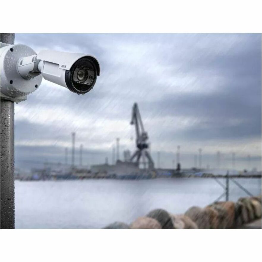 AXIS P1485-LE 2 Megapixel Indoor/Outdoor Full HD Network Camera - Color - Bullet - White - TAA Compliant - 262.47 ft Infrared Night Vision - H.264, H.265, Motion JPEG, Zipstream, H.264B (MPEG-4 Part 10/AVC), H.264H (MPEG-4 Part 10/AVC), H.264M (MPEG-4 Part 10/AVC), H.265 (MPEG-H Part 2/HEVC) Main Profile, AVI - 1920 x 1080 - 10.80 mm- 28.20 mm Varifocal Lens - 2.6x Optical - 60 fps - RGB CMOS - Gigabit Ethernet - IK10 - IP66, IP67 - Impact Resistant - Audio Support