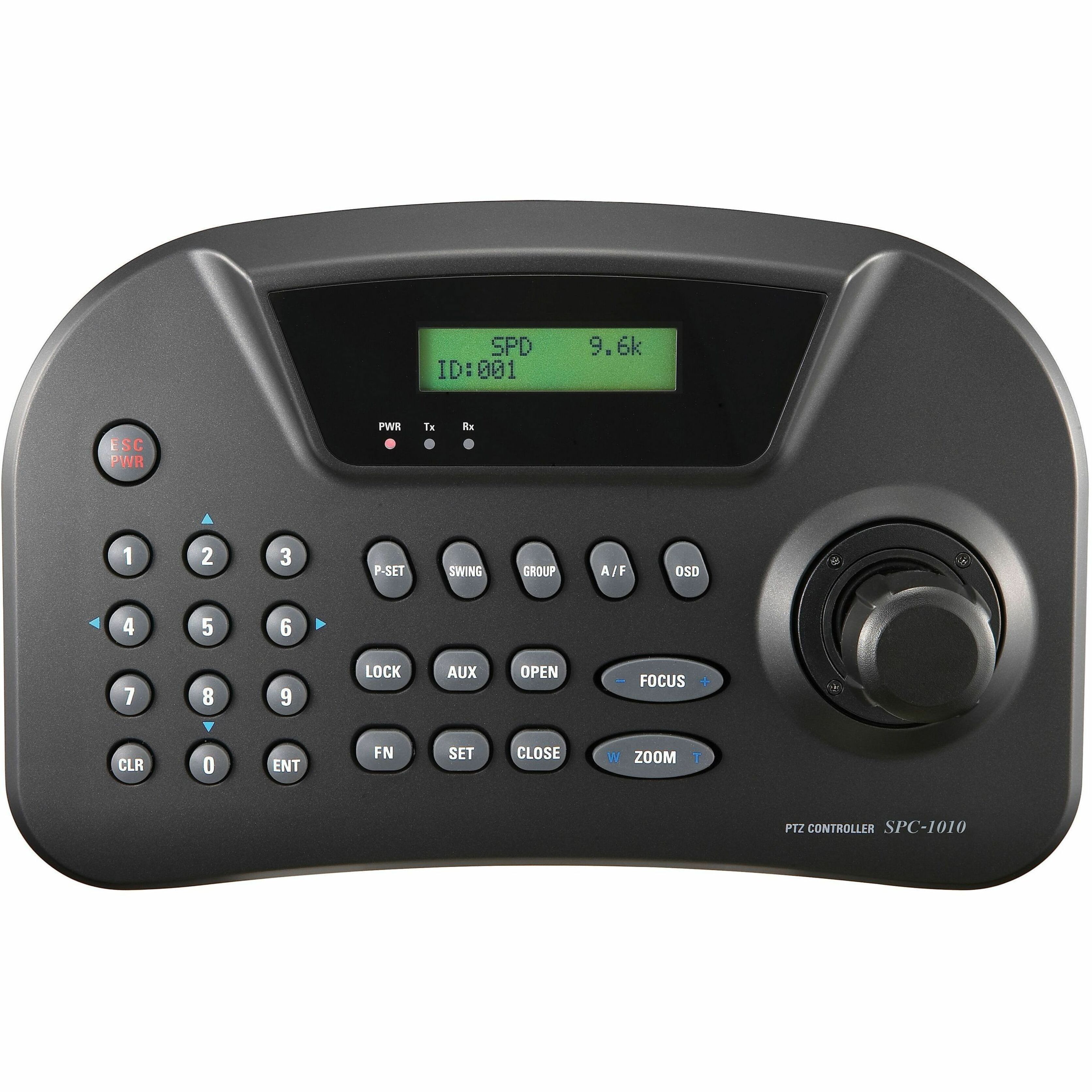Hanwha Techwin PTZ Control Keyboard - 255 Controllable Cameras - Zoom, Tilt, Pan Control - 3D Joystick - DC Power In LCD Serial Port