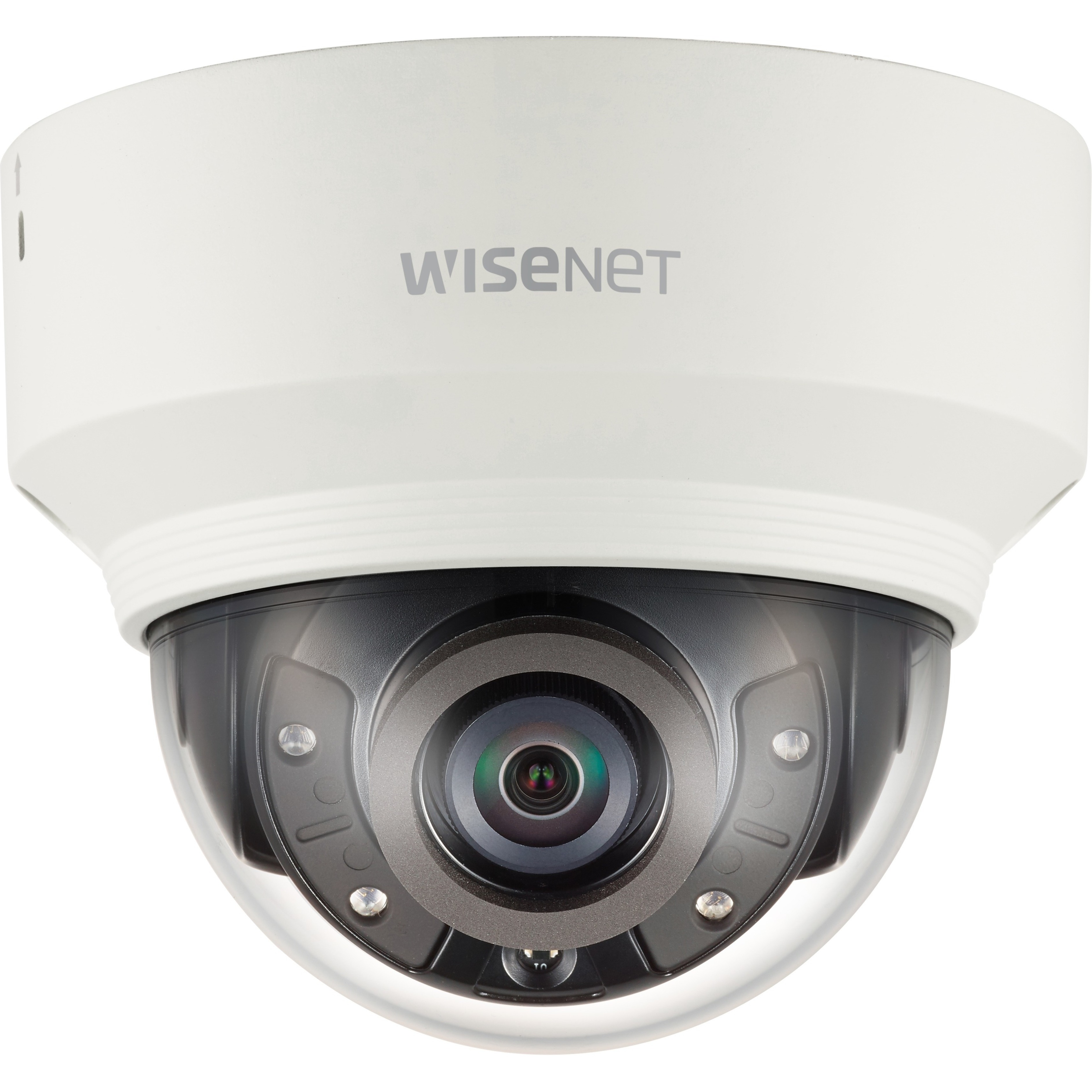 Wisenet XND-8020R 5 Megapixel Indoor HD Network Camera - Color, Monochrome - Dome - 98 ft - MJPEG, H.264, H.265, MPEG-4 AVC - 2560 x 1920 Fixed Lens - 30 fps - CMOS - Parapet Mount, Pole Mount, Corner Mount, Wall Mount