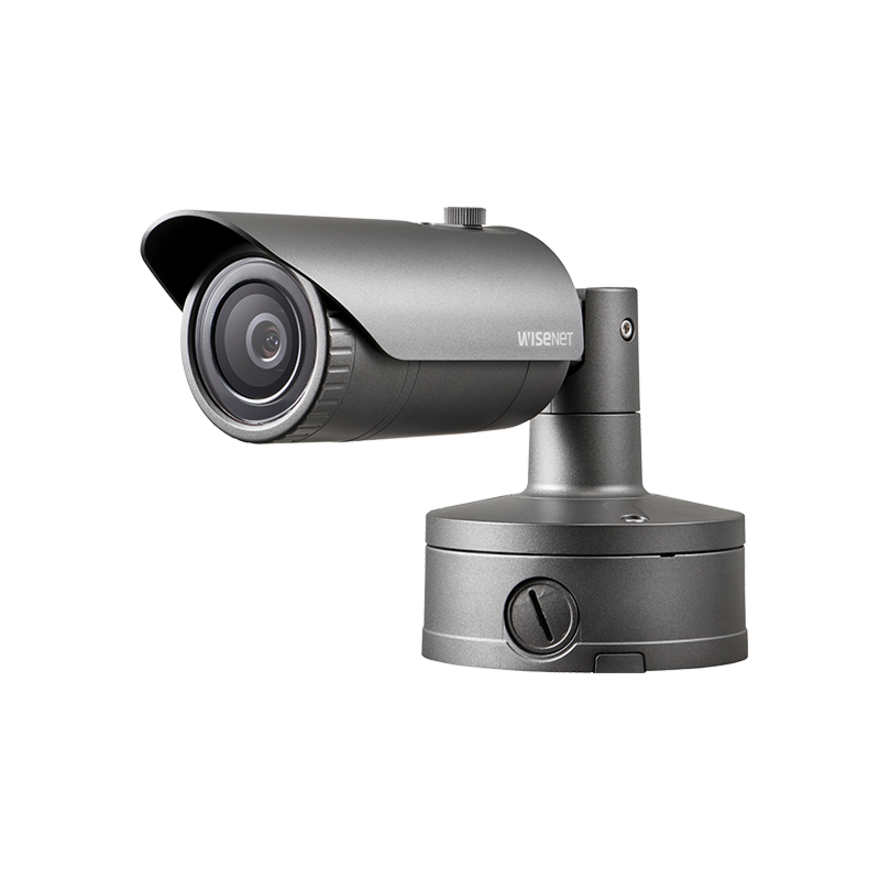 Wisenet XNO-8020R 5 Megapixel Outdoor Network Camera - Color - Bullet - 98 ft Infrared Night Vision - MJPEG, H.264, H.265, MPEG-4 AVC - 2560 x 1920 Fixed Lens - 30 fps - CMOS - Pole Mount - IP66