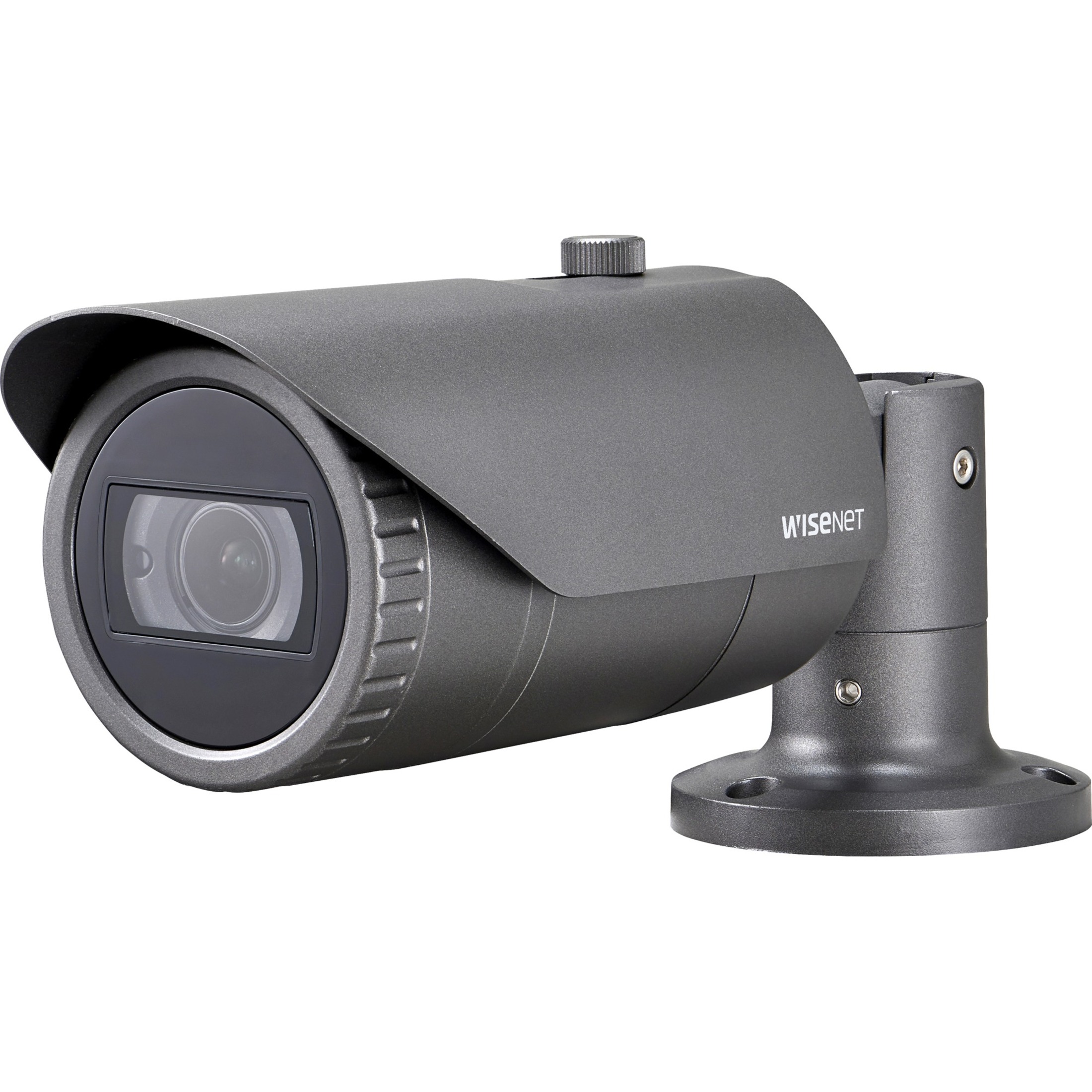 Wisenet HCO-6070R 2 Megapixel Full HD Surveillance Camera - Color - Bullet - Dark Gray - 98.43 ft Infrared Night Vision - 1920 x 1080 - 3.20 mm- 10 mm Varifocal Lens - 3.1x Optical - CMOS - IK10 - IP66 - Vandal Resistant