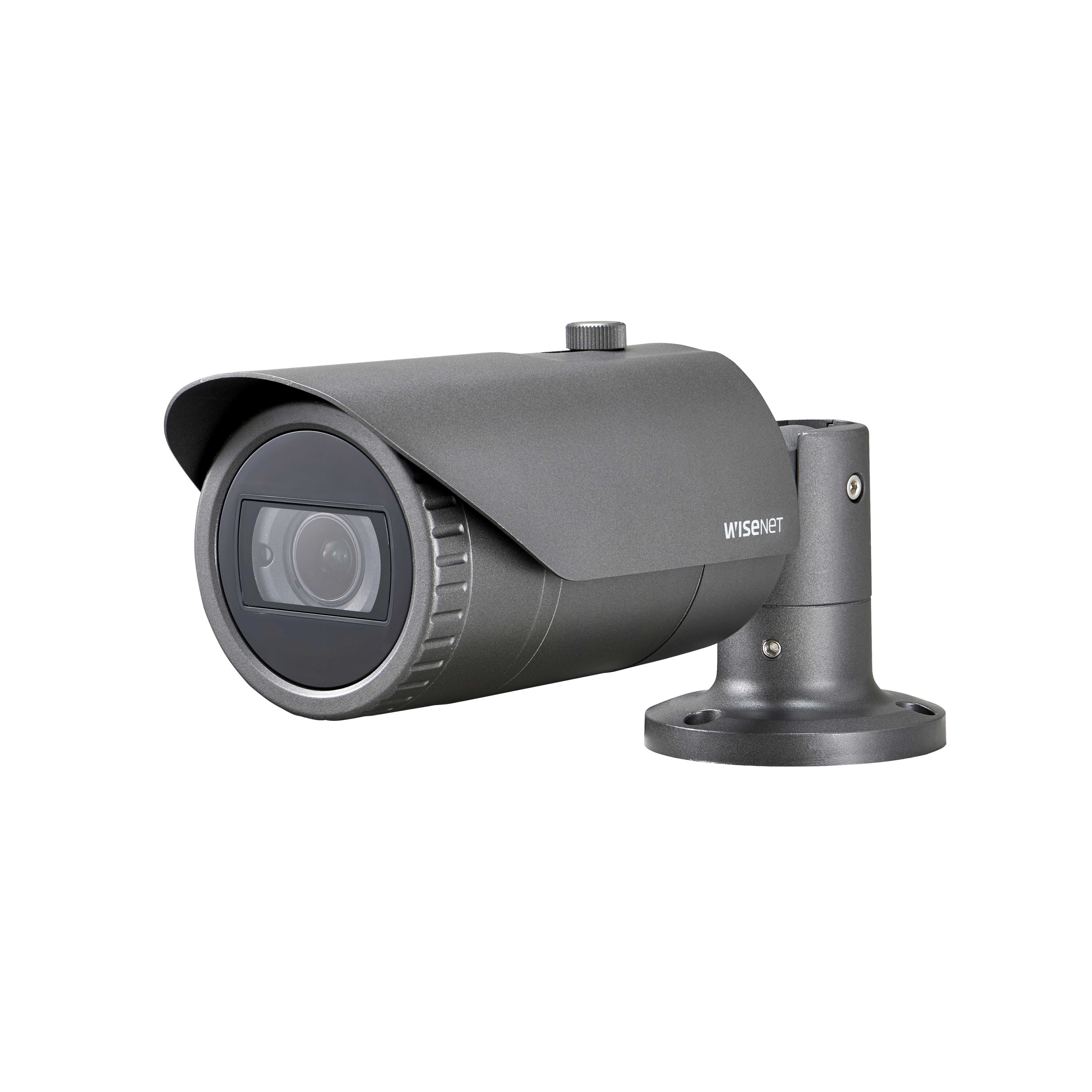 Wisenet HCO-6080R 2 Megapixel Full HD Surveillance Camera - Color - Bullet - Dark Gray - 98 ft Infrared Night Vision - 1920 x 1080 - 3.20 mm- 10 mm Varifocal Lens - 3.1x Optical - CMOS - Pole Mount, Box Mount - IK10 - IP66 - Vandal Resistant