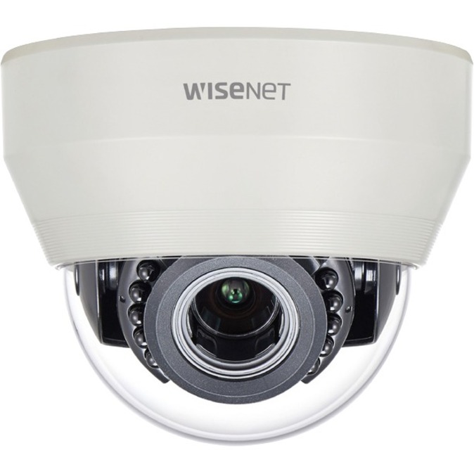 Wisenet HCD-6070R 2 Megapixel Indoor/Outdoor Full HD Surveillance Camera - Color - Dome - Ivory - 65 ft Infrared Night Vision - 1920 x 1080 - 3.20 mm- 10 mm Varifocal Lens - 3.1x Optical - CMOS - Pipe Mount, Ceiling Mount, Wall Mount, Pole Mount, Box Mount - IK10 - IP66 - Vandal Resistant, Weather Resistant