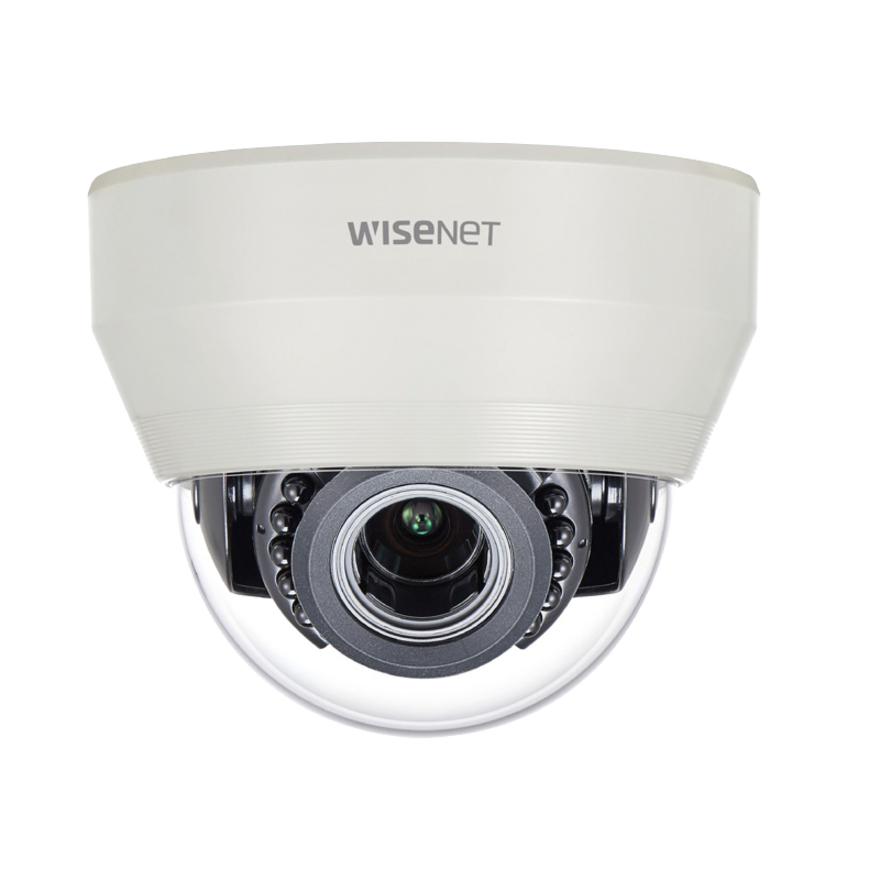 Wisenet HCD-6070R 2 Megapixel Indoor/Outdoor Full HD Surveillance Camera - Color - Dome - Ivory - 65 ft Infrared Night Vision - 1920 x 1080 - 3.20 mm- 10 mm Varifocal Lens - 3.1x Optical - CMOS - Pipe Mount, Ceiling Mount, Wall Mount, Pole Mount, Box Mount - IK10 - IP66 - Vandal Resistant, Weather Resistant