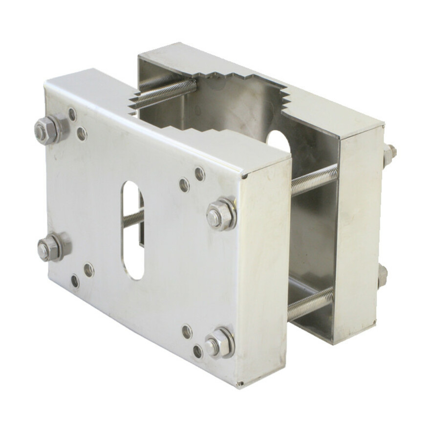 Hanwha Techwin HT-E-BFP00CL Pole Mount for Camera Housing - Polished Stainless Steel - 121.25 lb Load Capacity