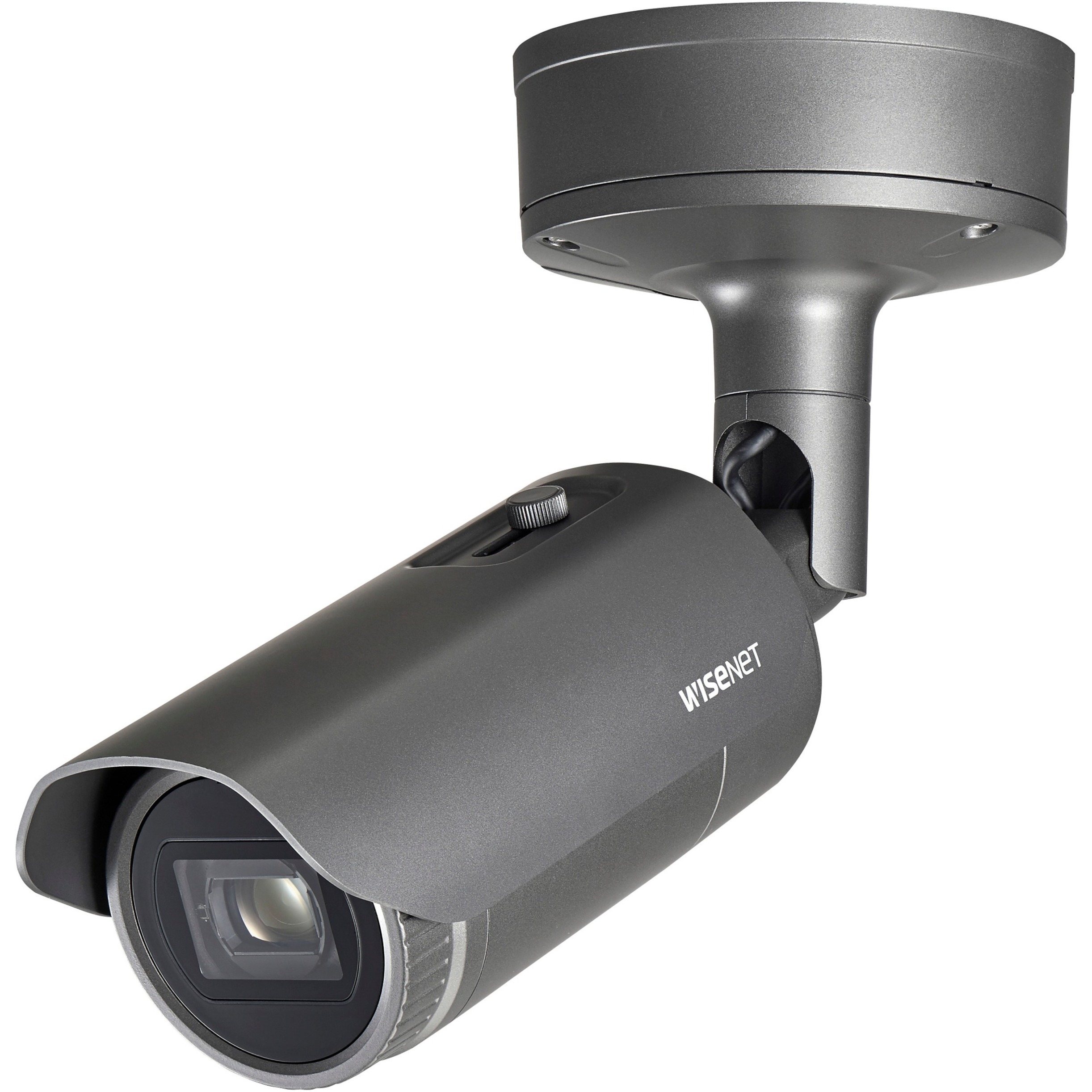 Wisenet XNO-6120R 2 Megapixel Indoor/Outdoor Full HD Network Camera - Color - Bullet - Dark Gray - 229.66 ft Infrared Night Vision - H.265, H.264 (MPEG-4 Part 10/AVC), MJPEG - 1920 x 1080 - 5.20 mm- 62.40 mm Varifocal Lens - 12x Optical - 60 fps - CMOS - Pole Mount - IK10 - IP66, IP67 - Vandal Resistant