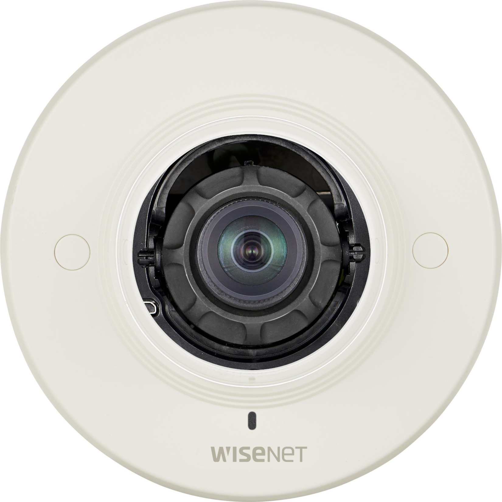 Wisenet XND-8020F 5 Megapixel Indoor Network Camera - Color - Dome - Black, Ivory - MJPEG, H.264 (MPEG-4 Part 10/AVC), H.265 - 2560 x 1920 - 3.70 mm Fixed Lens - 30 fps - CMOS - Flush Mount
