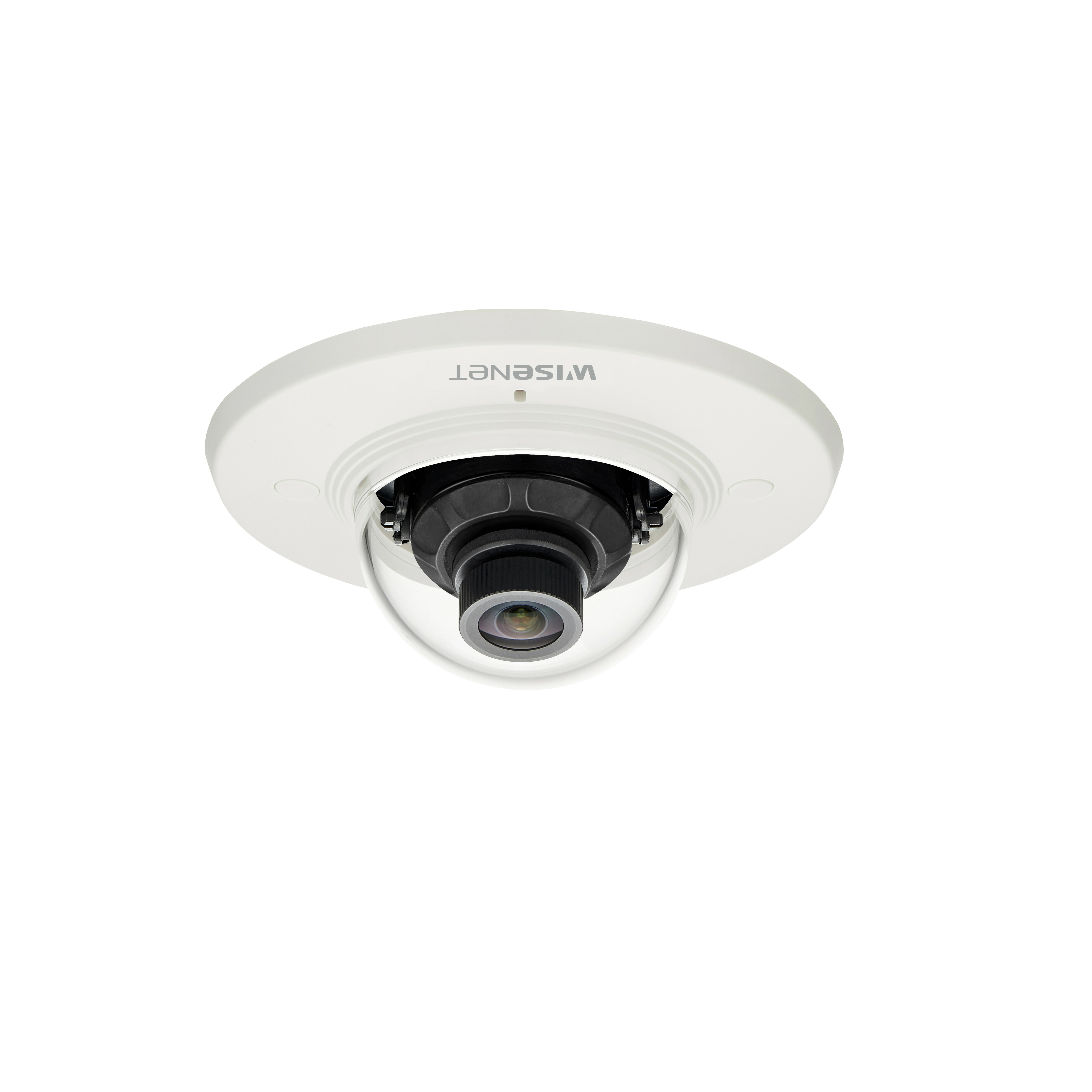 Wisenet XND-8020F 5 Megapixel Indoor Network Camera - Color - Dome - Black, Ivory - MJPEG, H.264 (MPEG-4 Part 10/AVC), H.265 - 2560 x 1920 - 3.70 mm Fixed Lens - 30 fps - CMOS - Flush Mount
