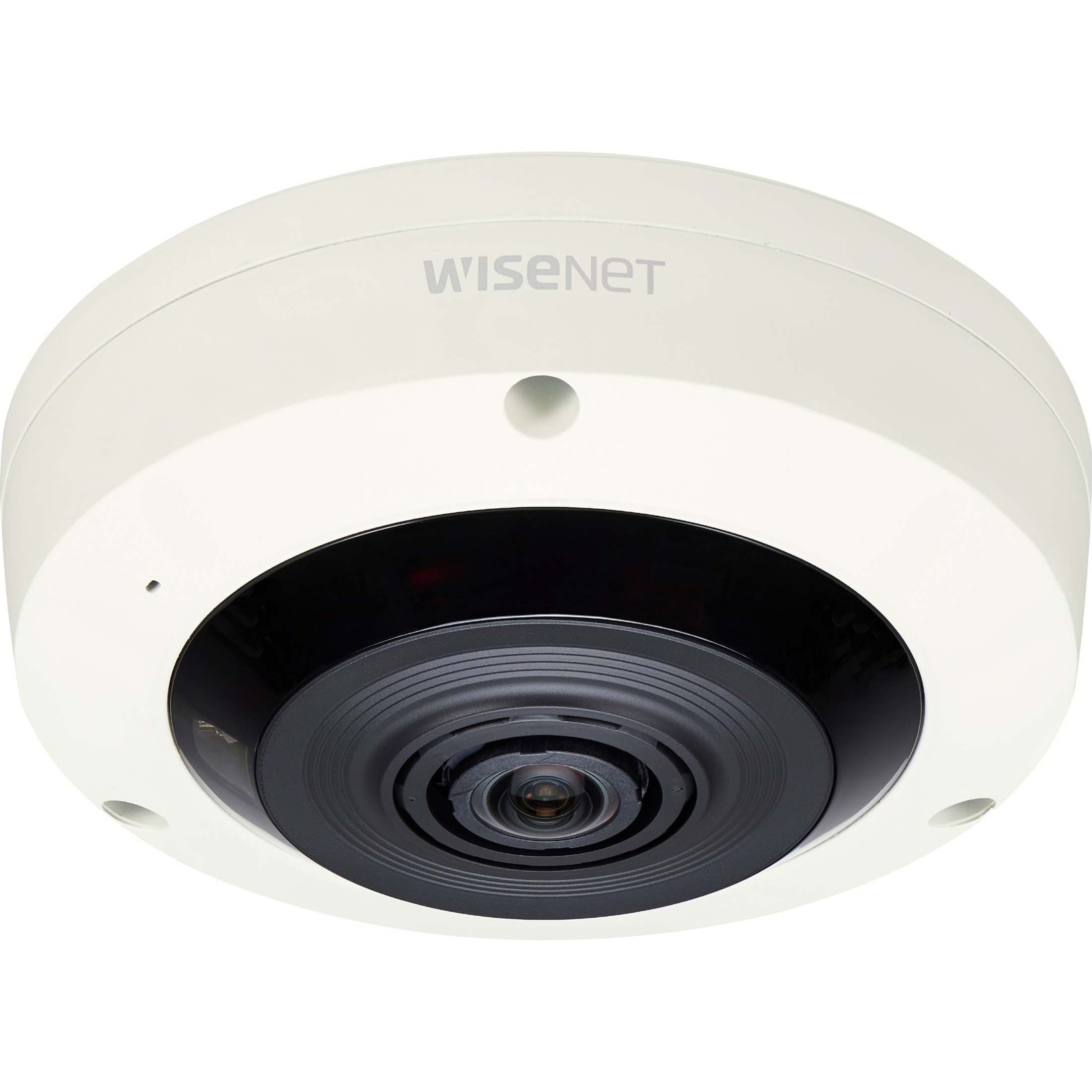 Wisenet XNF-8010R 6 Megapixel Indoor Network Camera - Fisheye - Ivory - 49.21 ft Infrared Night Vision - H.265, H.264, MJPEG - 2048 x 2048 Fixed Lens - 30 fps - CMOS - Hanging Mount, Wall Mount, Gooseneck, Pendant Mount, Parapet Mount, Pole Mount, Corner Mount, Backbox Mount, Ceiling Mount