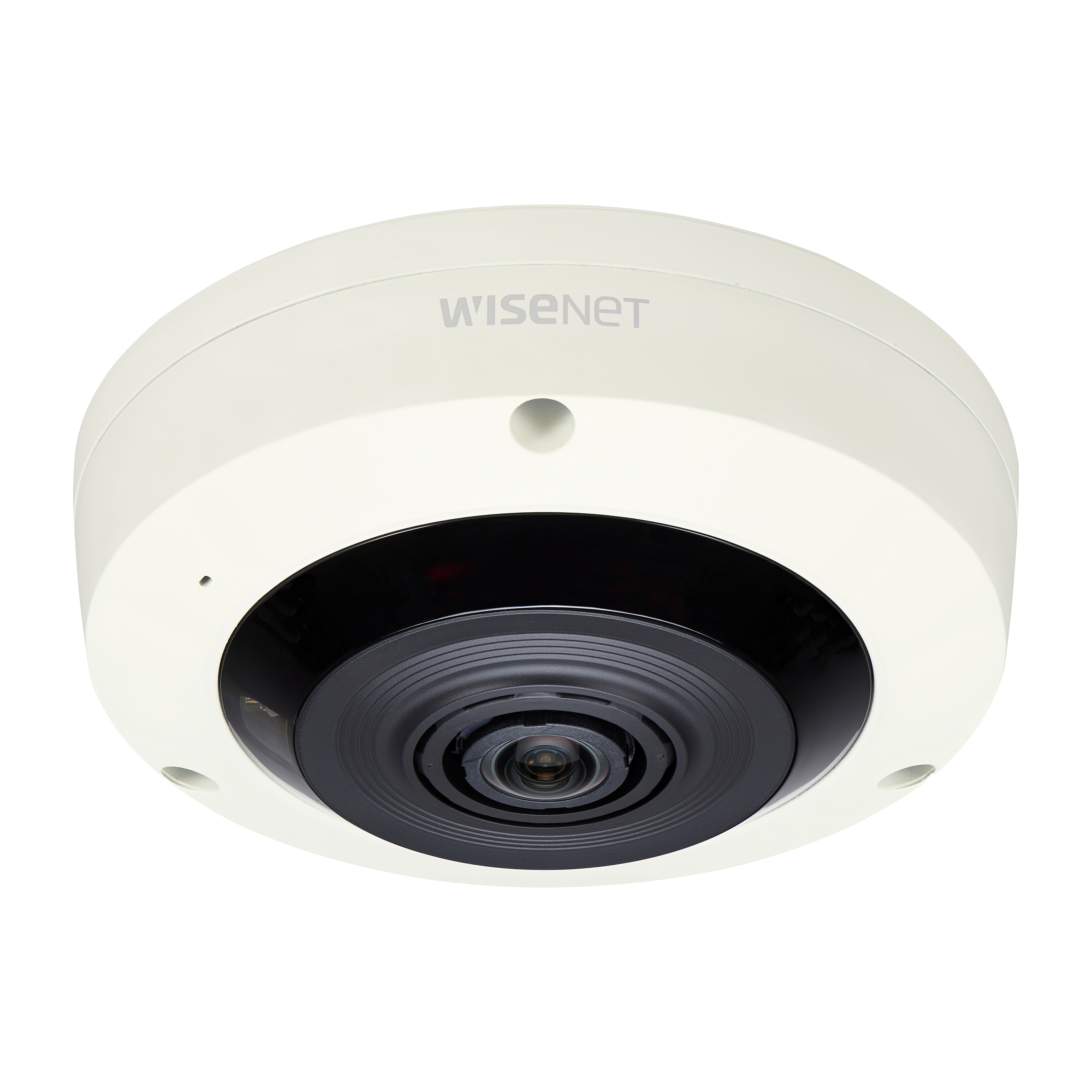 Wisenet XNF-8010R 6 Megapixel Indoor Network Camera - Fisheye - Ivory - 49.21 ft Infrared Night Vision - H.265, H.264, MJPEG - 2048 x 2048 Fixed Lens - 30 fps - CMOS - Hanging Mount, Wall Mount, Gooseneck, Pendant Mount, Parapet Mount, Pole Mount, Corner Mount, Backbox Mount, Ceiling Mount