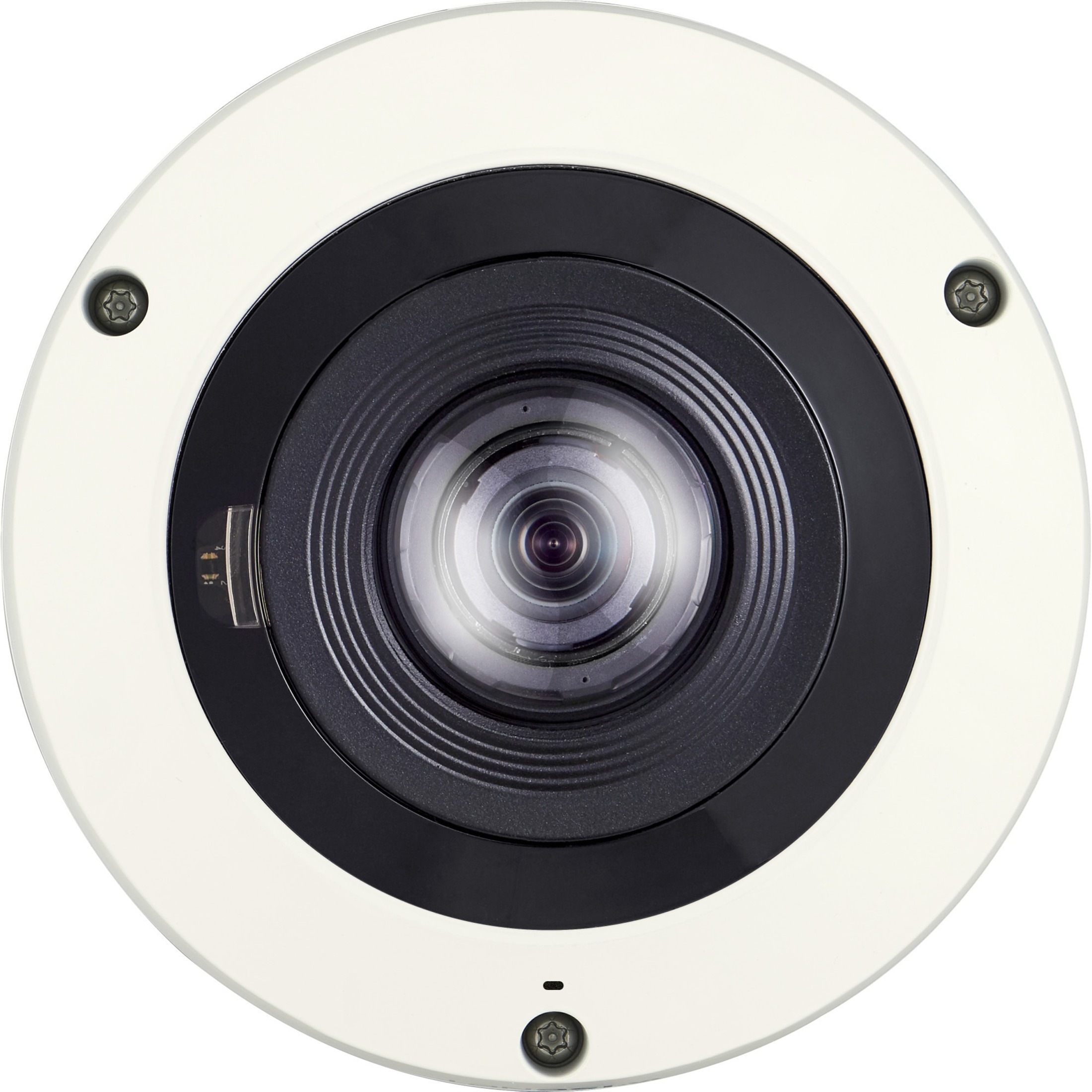 Wisenet XNF-8010RVM 6 Megapixel Indoor/Outdoor Network Camera - Color - Fisheye - Ivory - 49.21 ft Infrared Night Vision - H.265, H.264, MJPEG - 2048 x 2048 - 1.60 mm Fixed Lens - 30 fps - CMOS - Box Mount, Wall Mount, Tilted Mount, Pendant Mount, In-ceiling, Parapet Mount, Pole Mount, Gooseneck, Corner Mount, Backbox Mount - IK10 - IP66 - Vandal Resistant