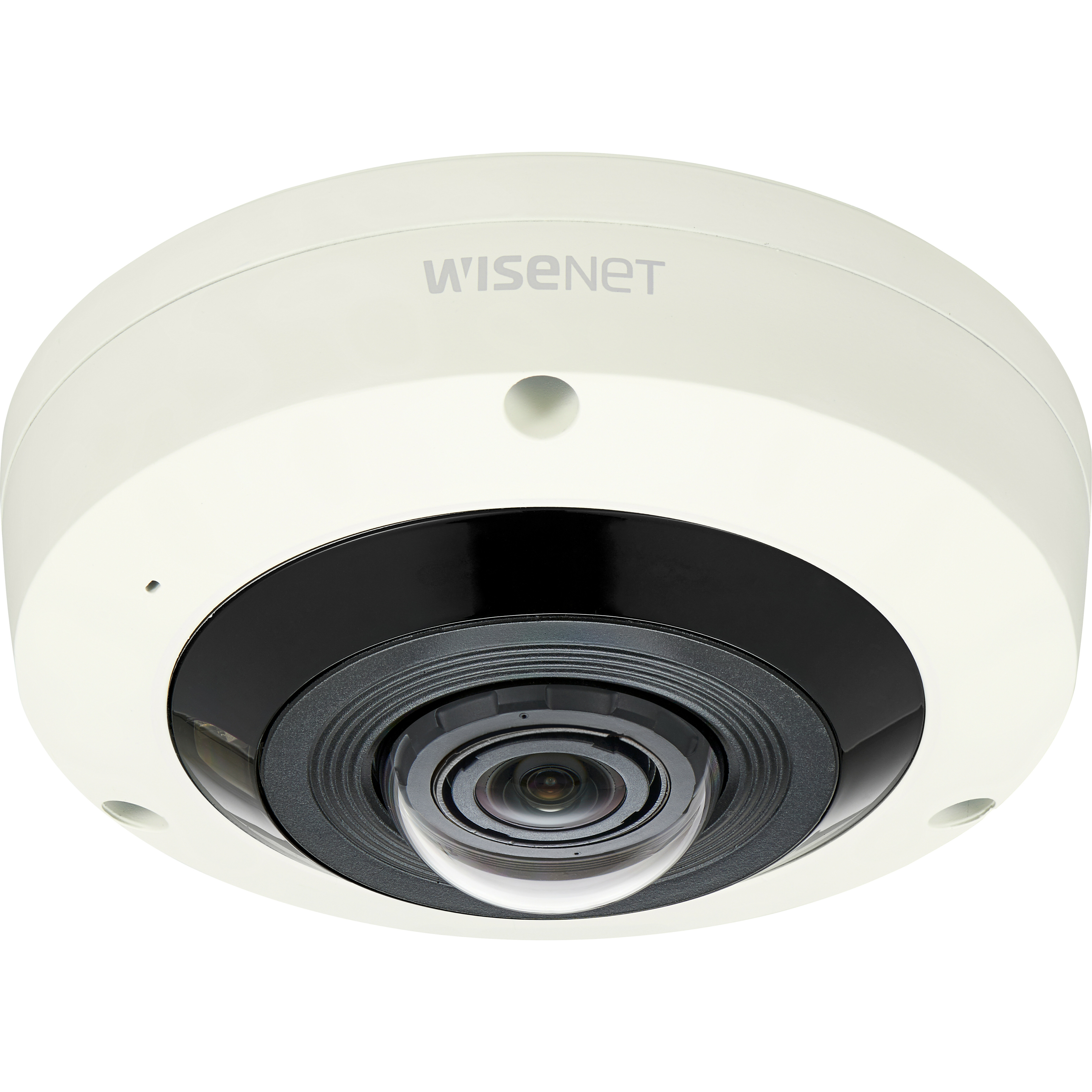 Wisenet XNF-8010RVM 6 Megapixel Indoor/Outdoor Network Camera - Color - Fisheye - Ivory - 49.21 ft Infrared Night Vision - H.265, H.264, MJPEG - 2048 x 2048 - 1.60 mm Fixed Lens - 30 fps - CMOS - Box Mount, Wall Mount, Tilted Mount, Pendant Mount, In-ceiling, Parapet Mount, Pole Mount, Gooseneck, Corner Mount, Backbox Mount - IK10 - IP66 - Vandal Resistant
