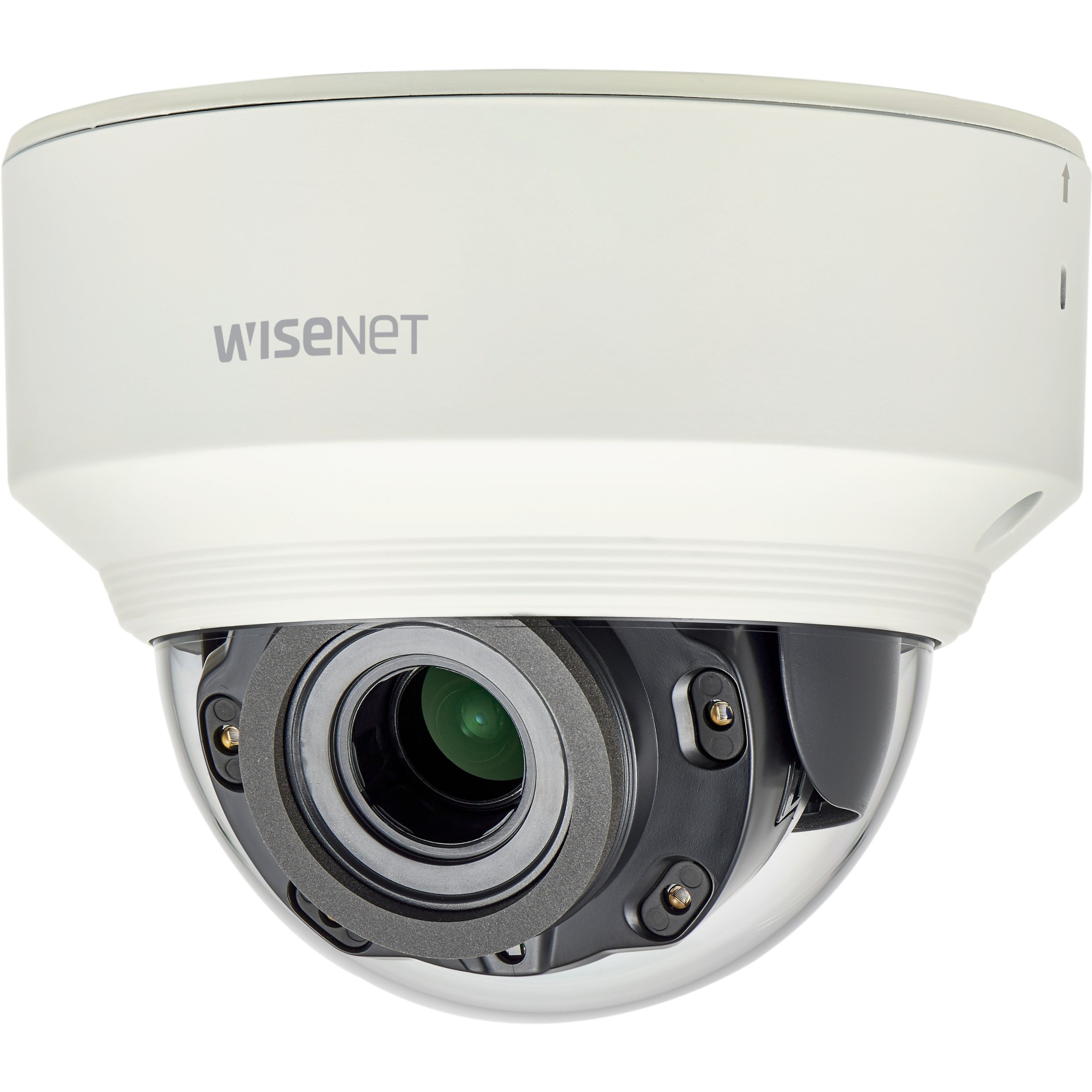 Wisenet XND-L6080RV 2 Megapixel Indoor Full HD Network Camera - Color, Monochrome - Dome - Ivory - 98.43 ft Infrared Night Vision - H.265, H.264, MJPEG, H.264/MPEG-4 AVC - 1920 x 1080 - 3.20 mm- 10 mm Varifocal Lens - 3.1x Optical - 60 fps - CMOS - Wall Mount, Ceiling Mount, Box Mount, Pipe Mount - IK08